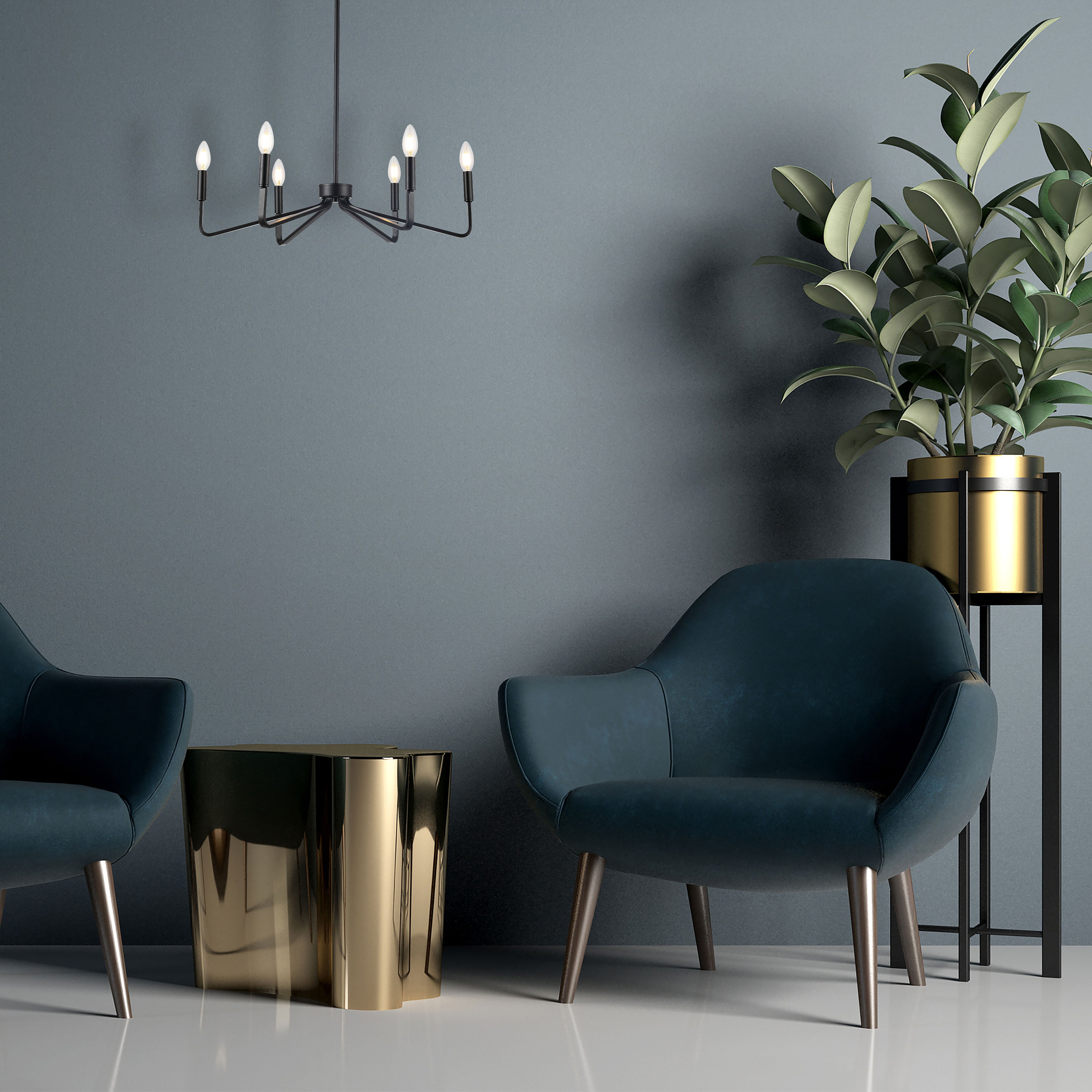 matte black chandeliers