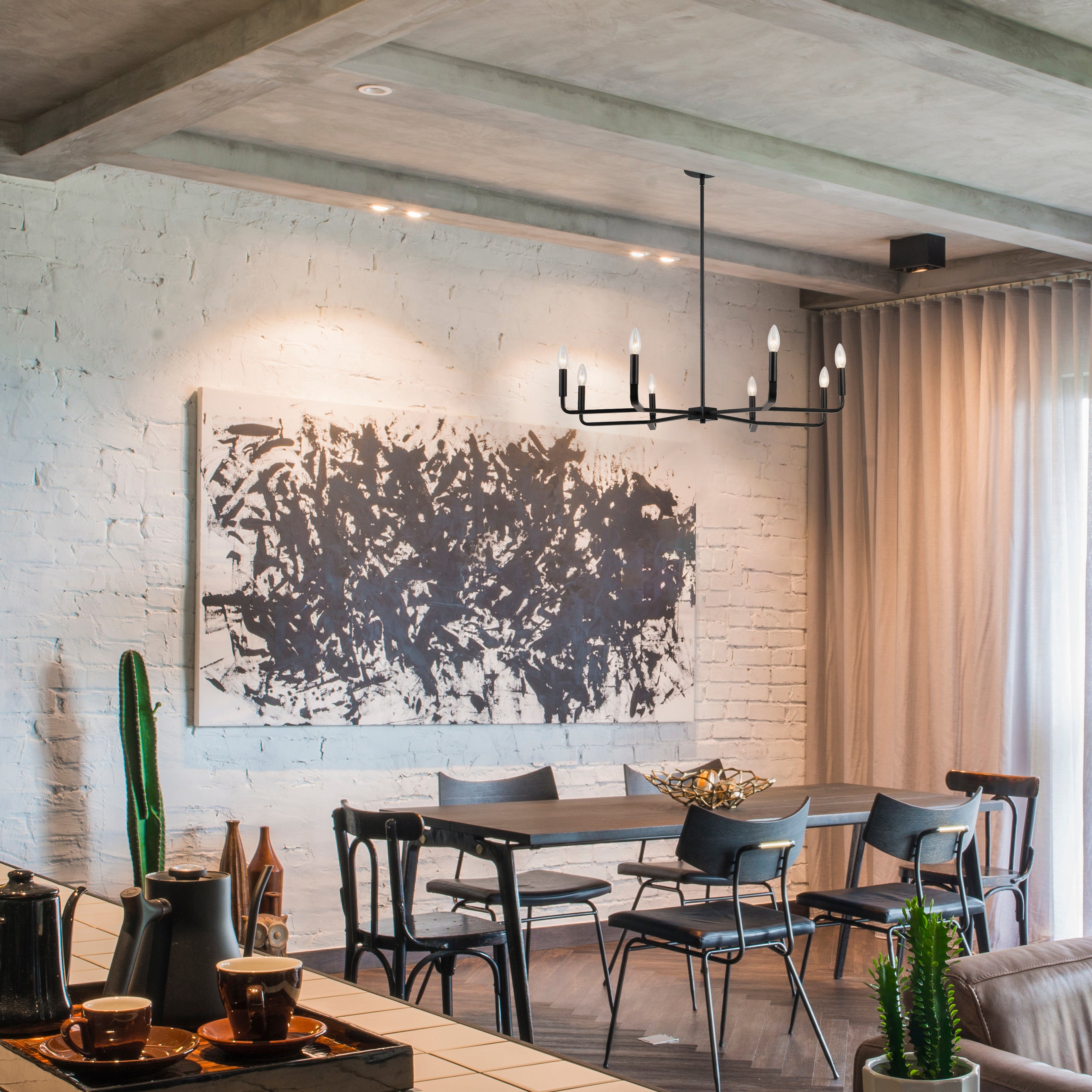 matte black chandeliers