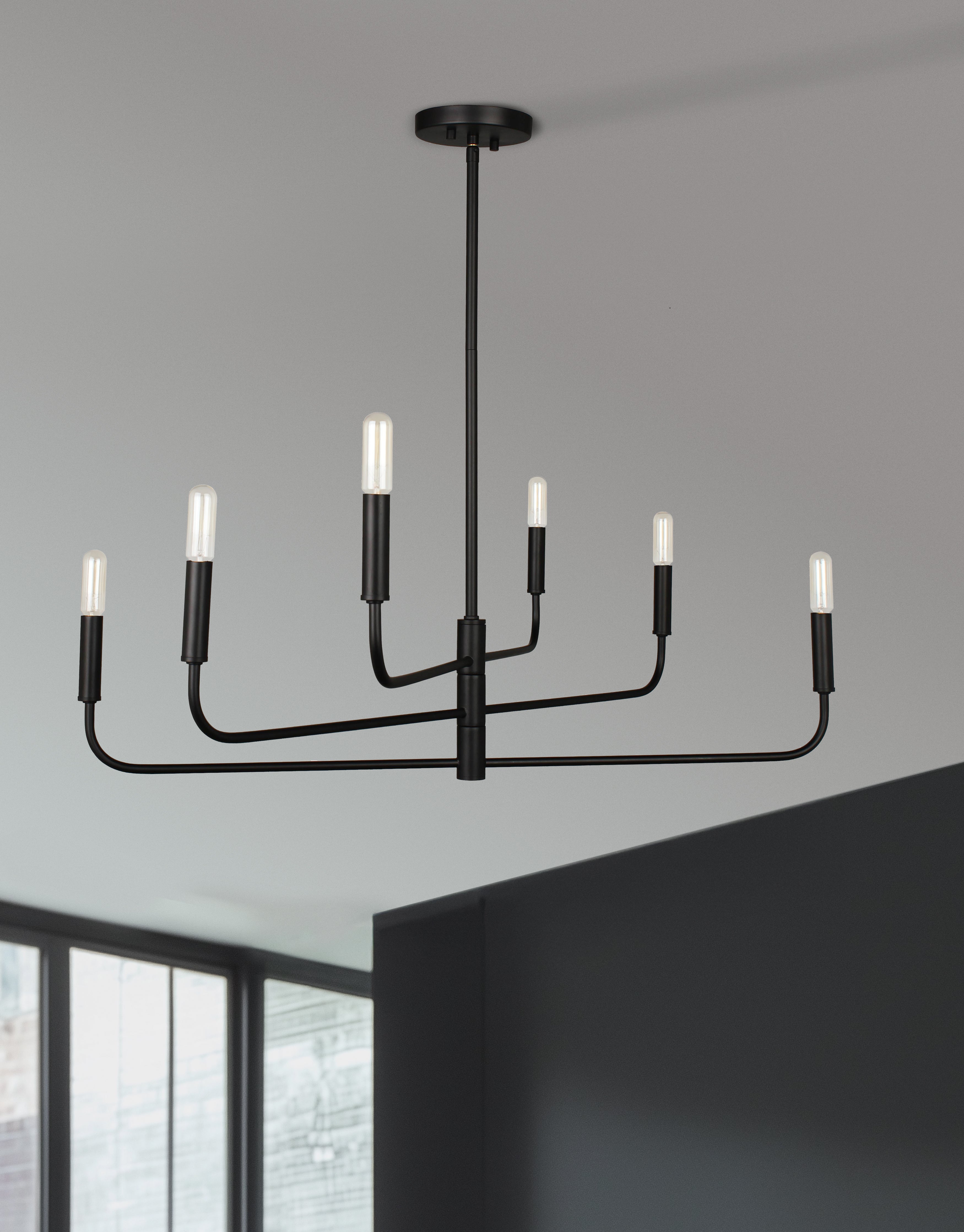 matte black chandeliers