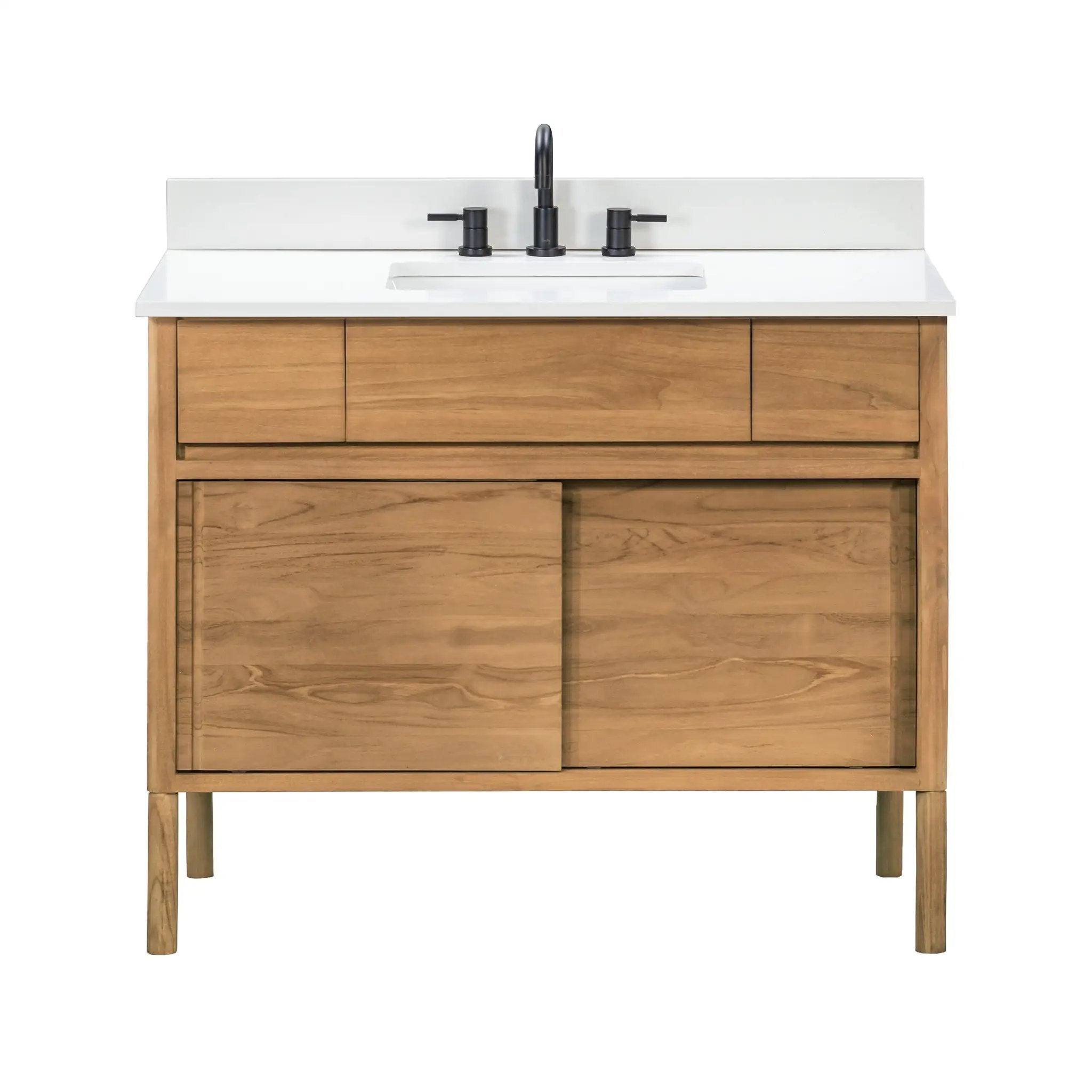 Avanity Colbie 43 in. Single Sink Bathroom Vanity Set in Natural Teak by Avanity
