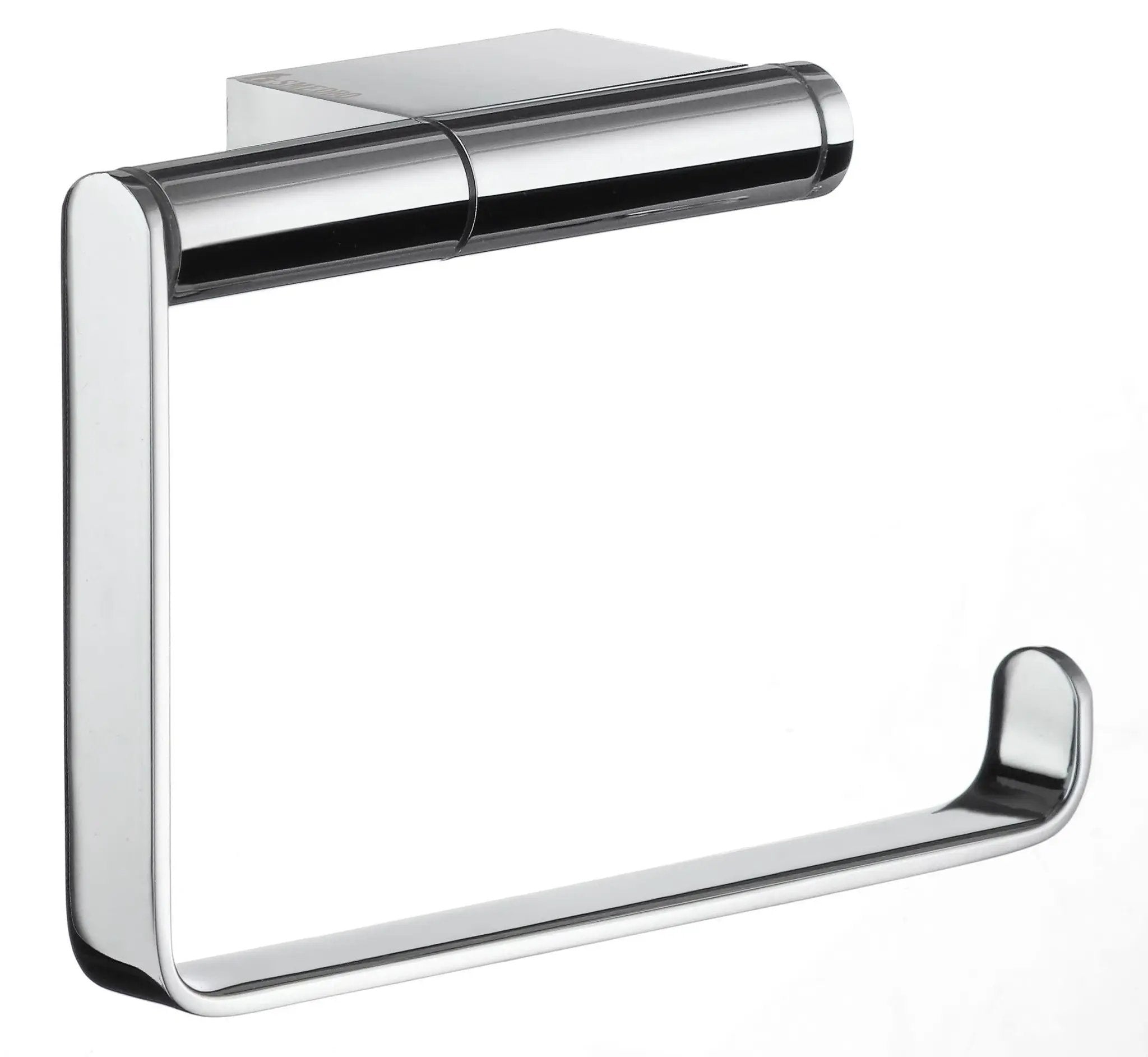 polished chrome toilet roll holder