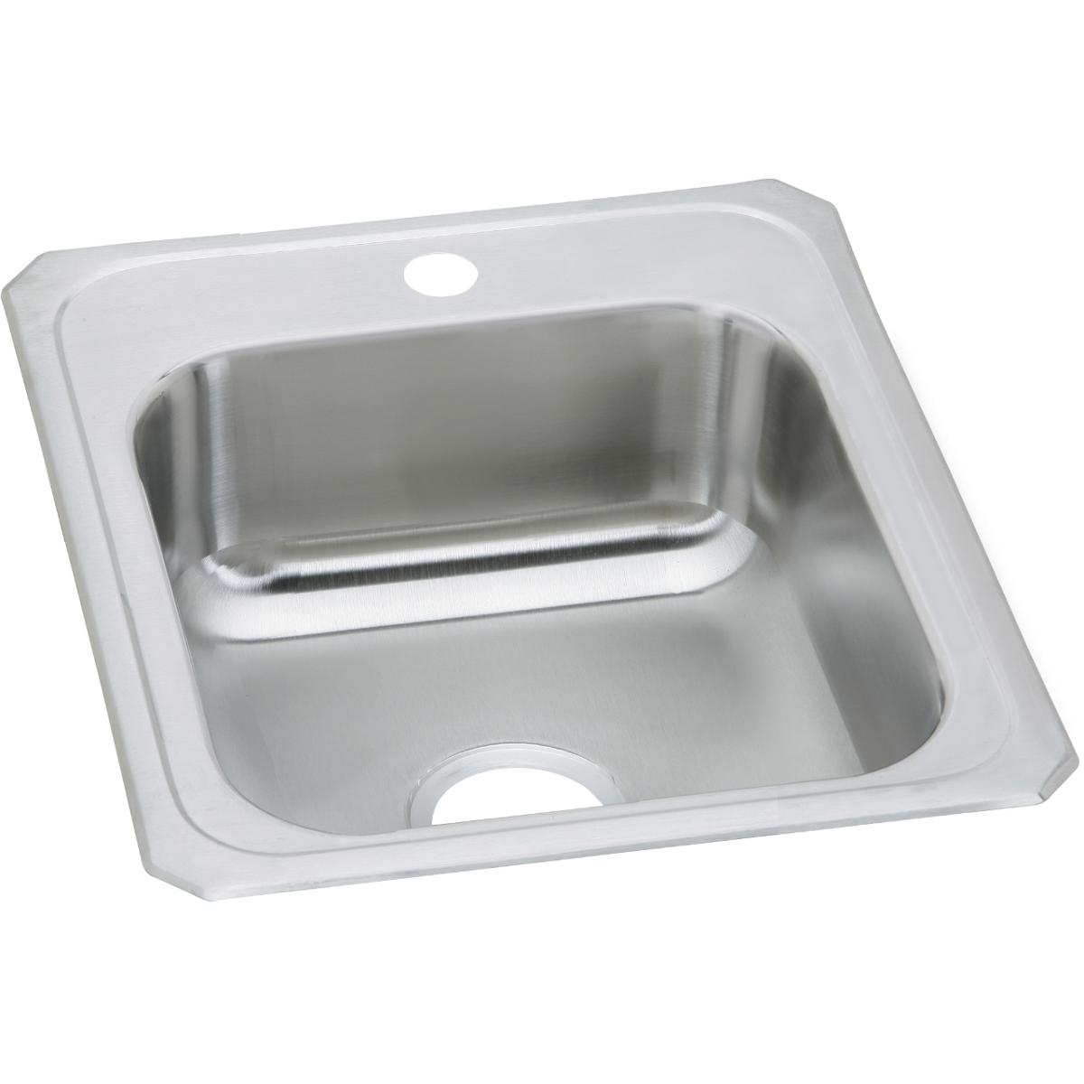 brushed satin single bowl drop-in sink