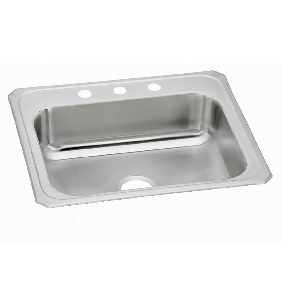 brushed satin single bowl drop-in sink