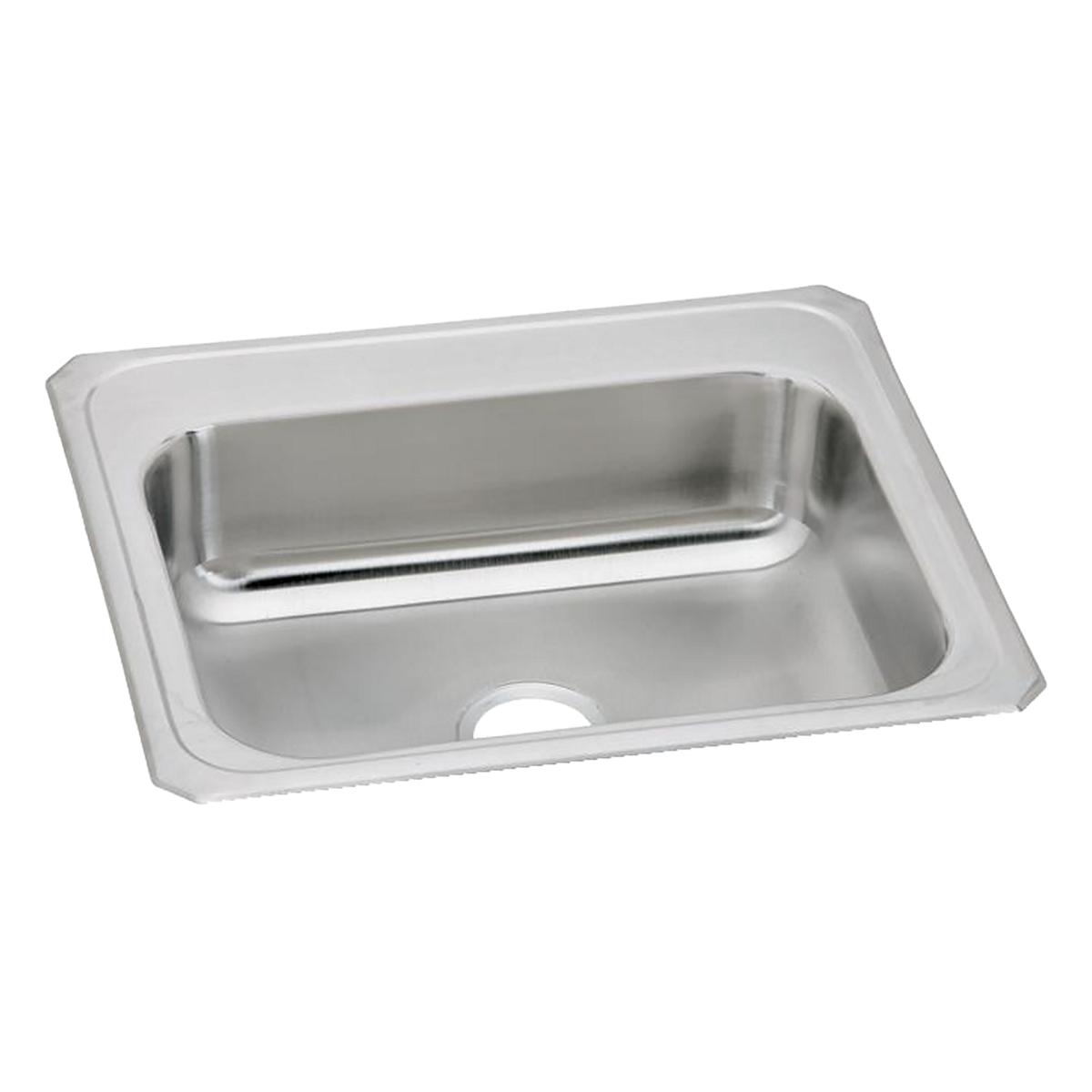 brushed satin single bowl drop-in sink