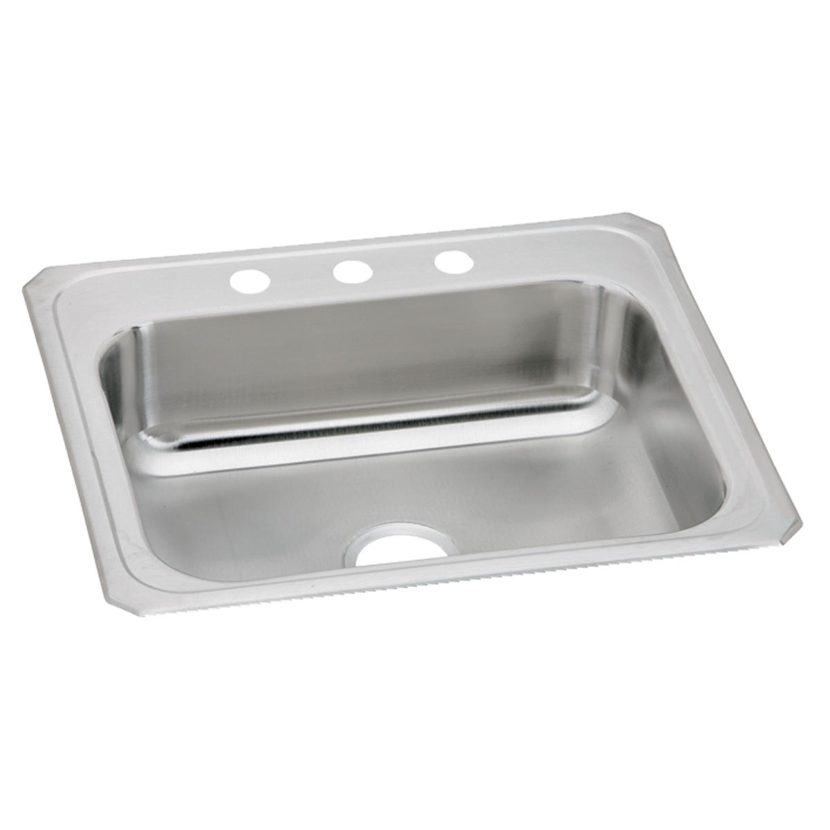 brushed satin single bowl drop-in sink