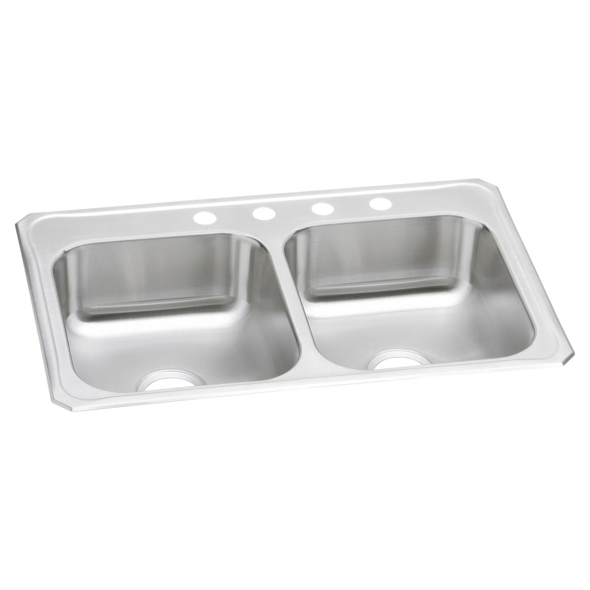 Elkay Celebrity 33" x 22" x 7", Equal Double Bowl Drop-in Sink