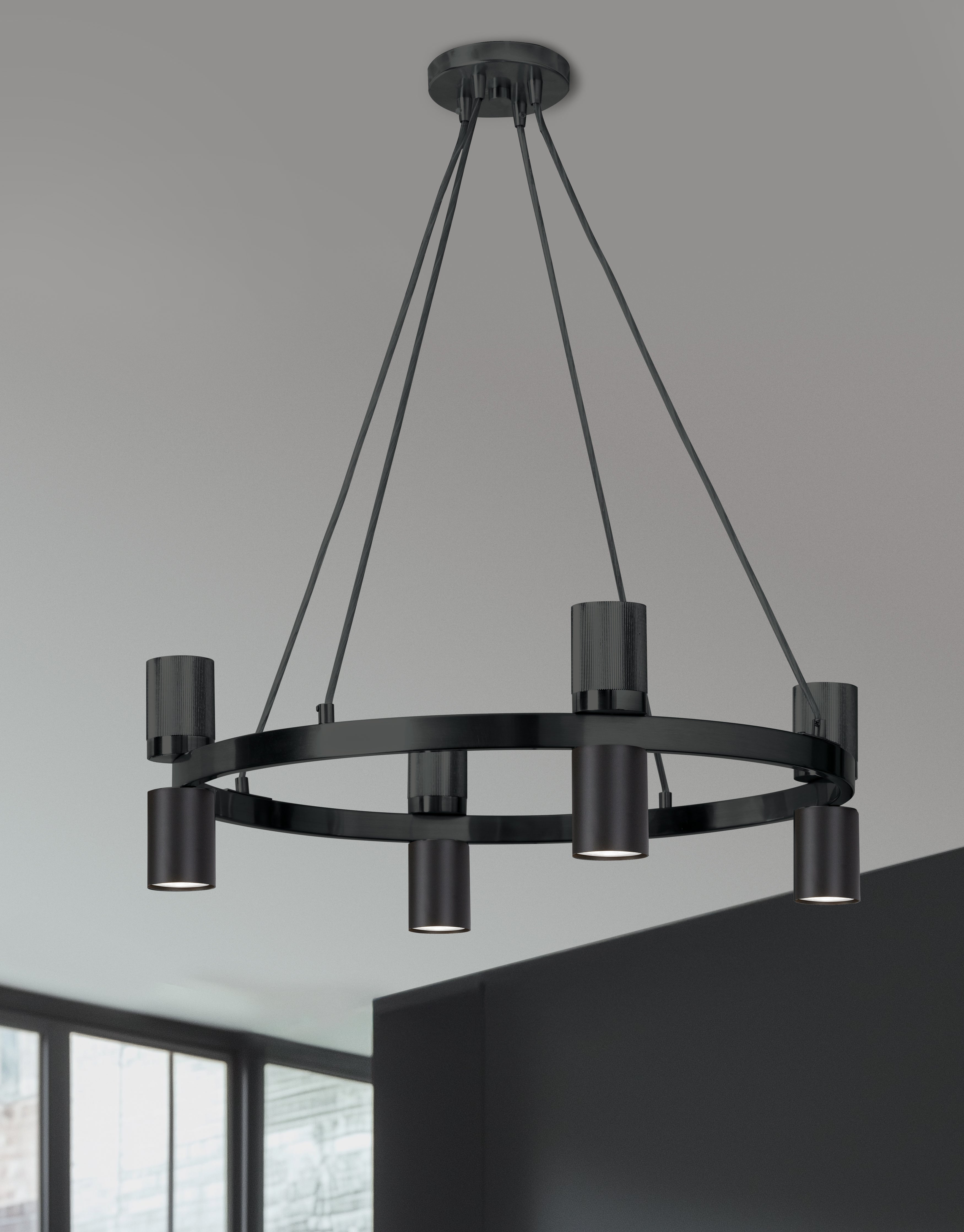 matte black chandeliers