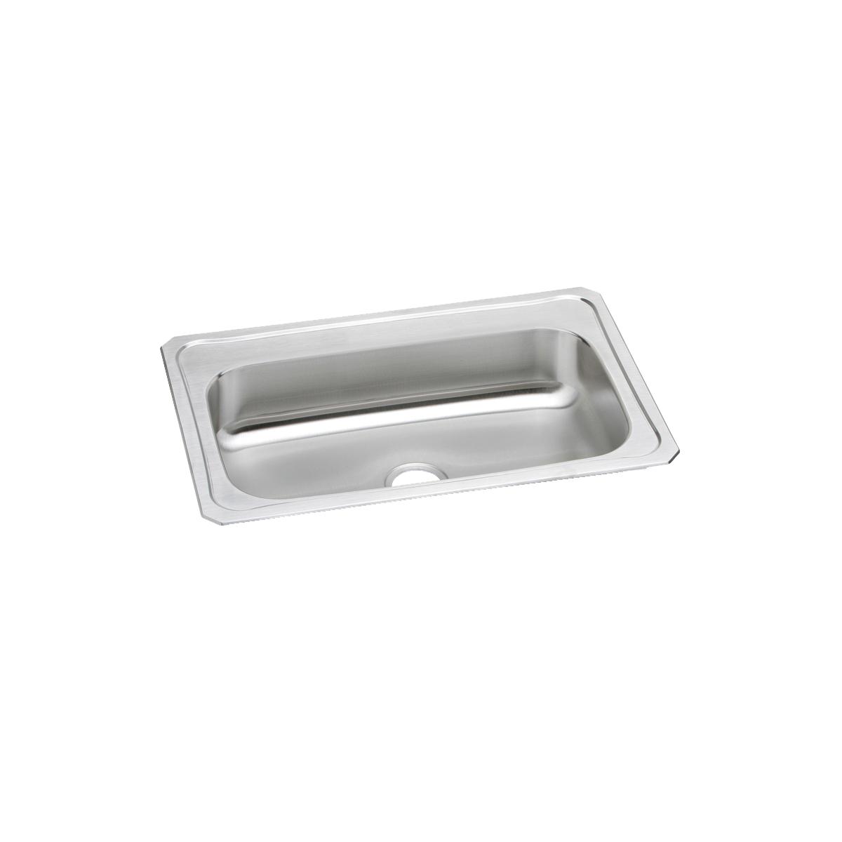 brushed satin single bowl drop-in sink