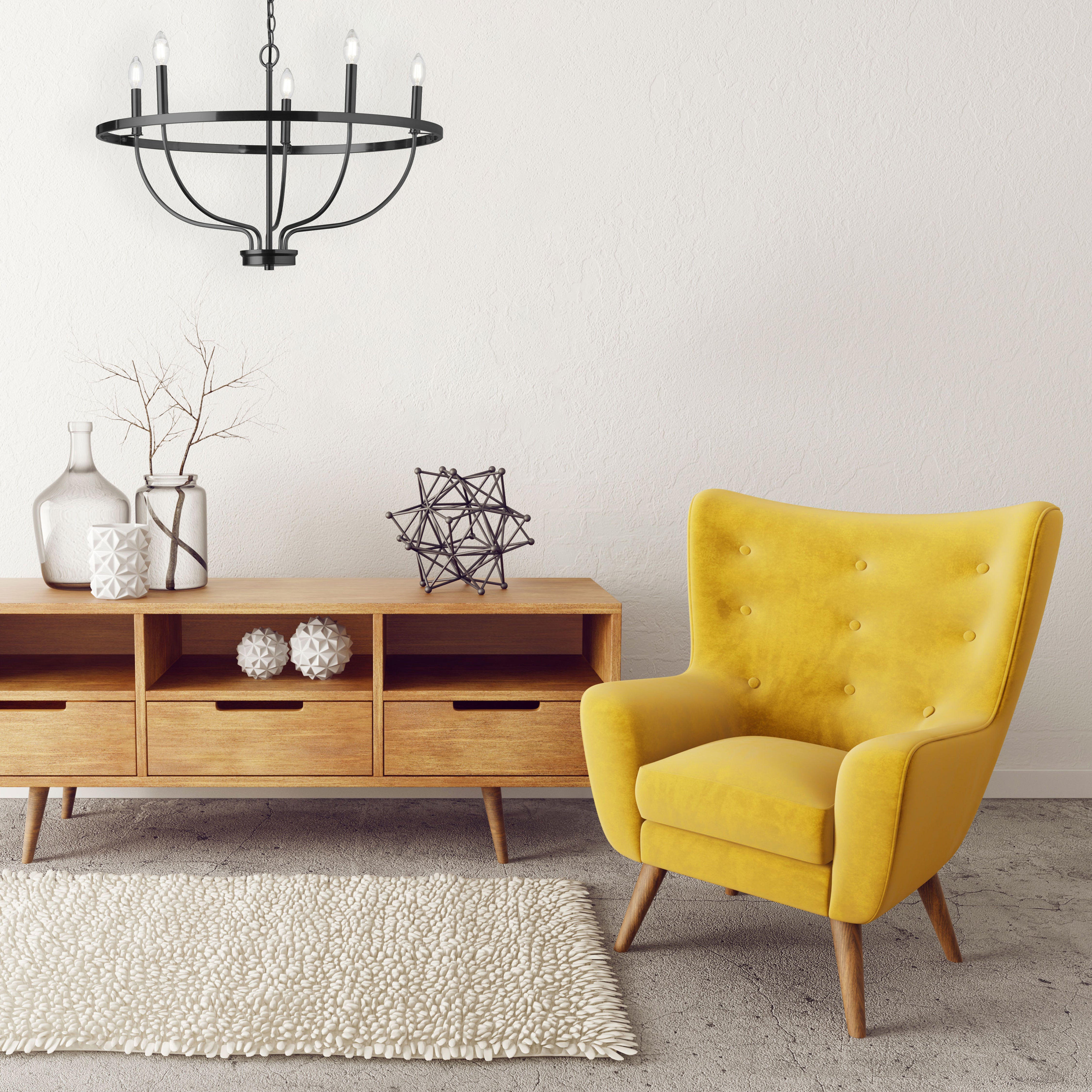 matte black chandeliers