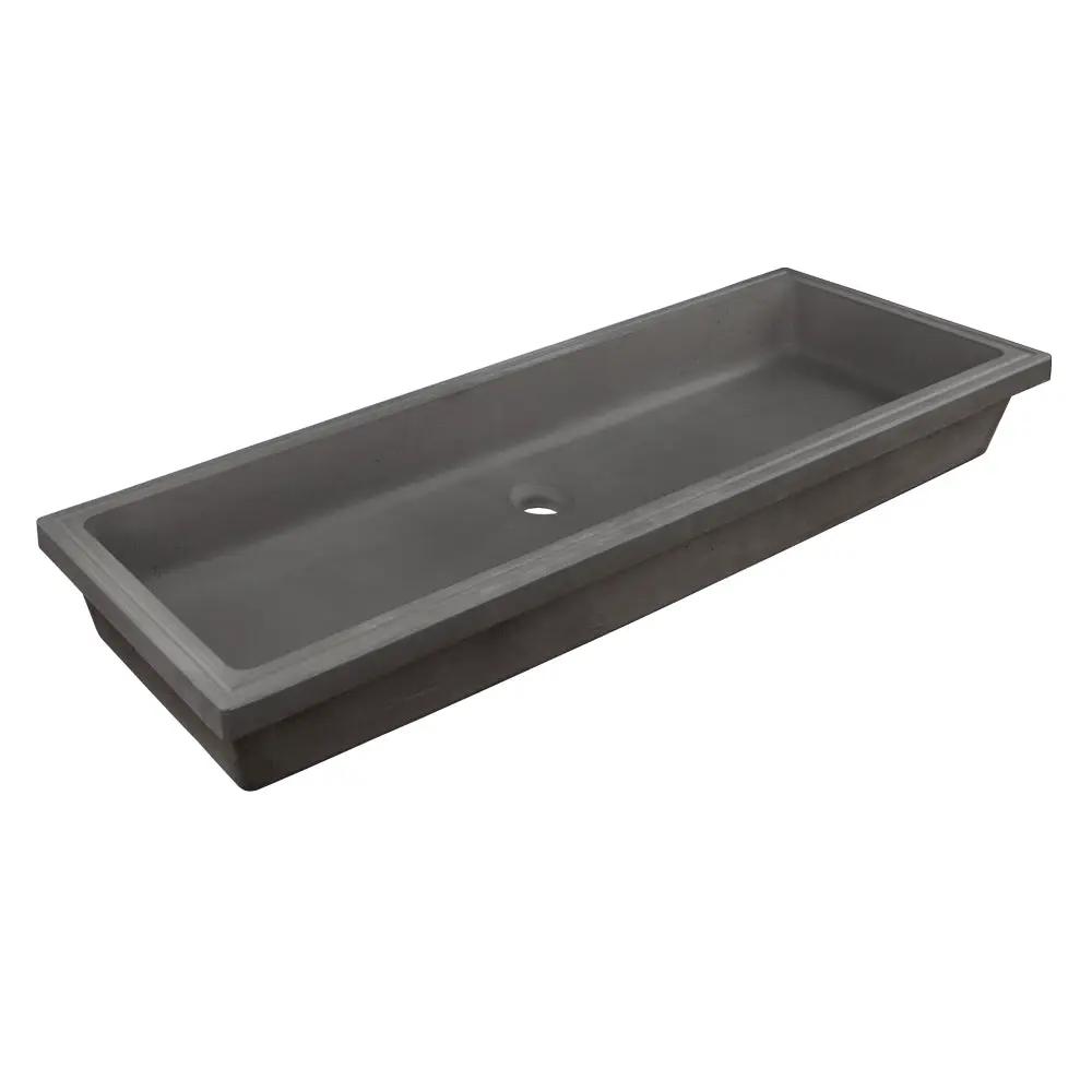 Lacava Newterra 43" Under-Counter Trough Sink Made Of Concrete. No Overflow. by Lacava