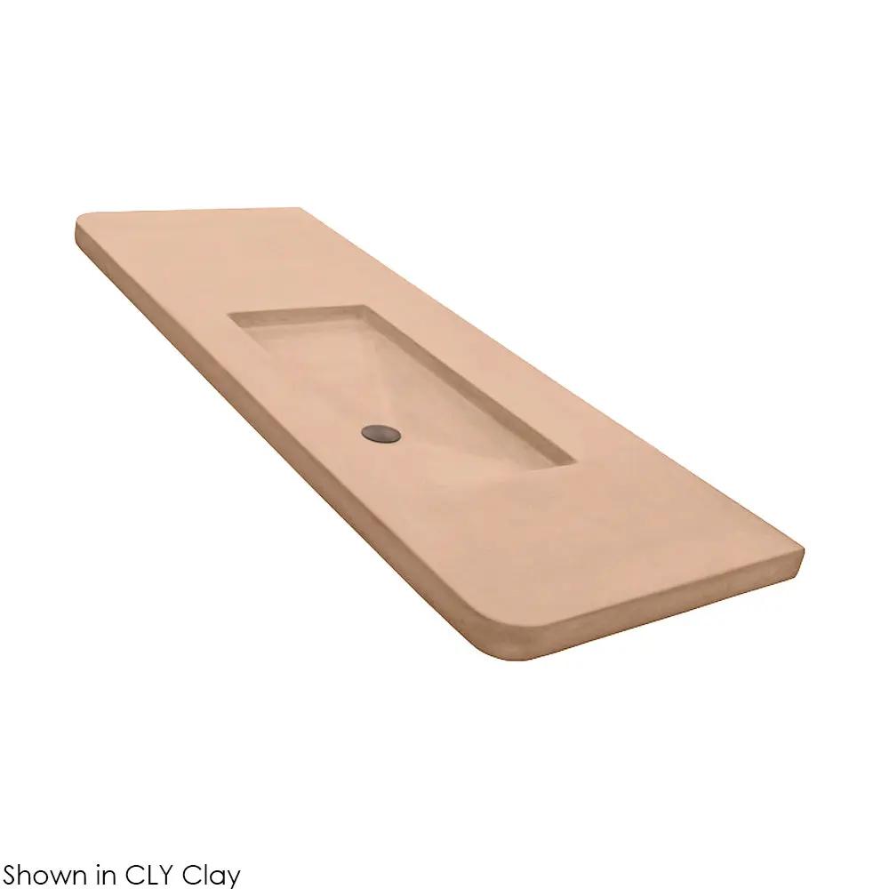 Lacava Newterra 66" Vanity Top Sink Made Of Concrete No Overflow by Lacava