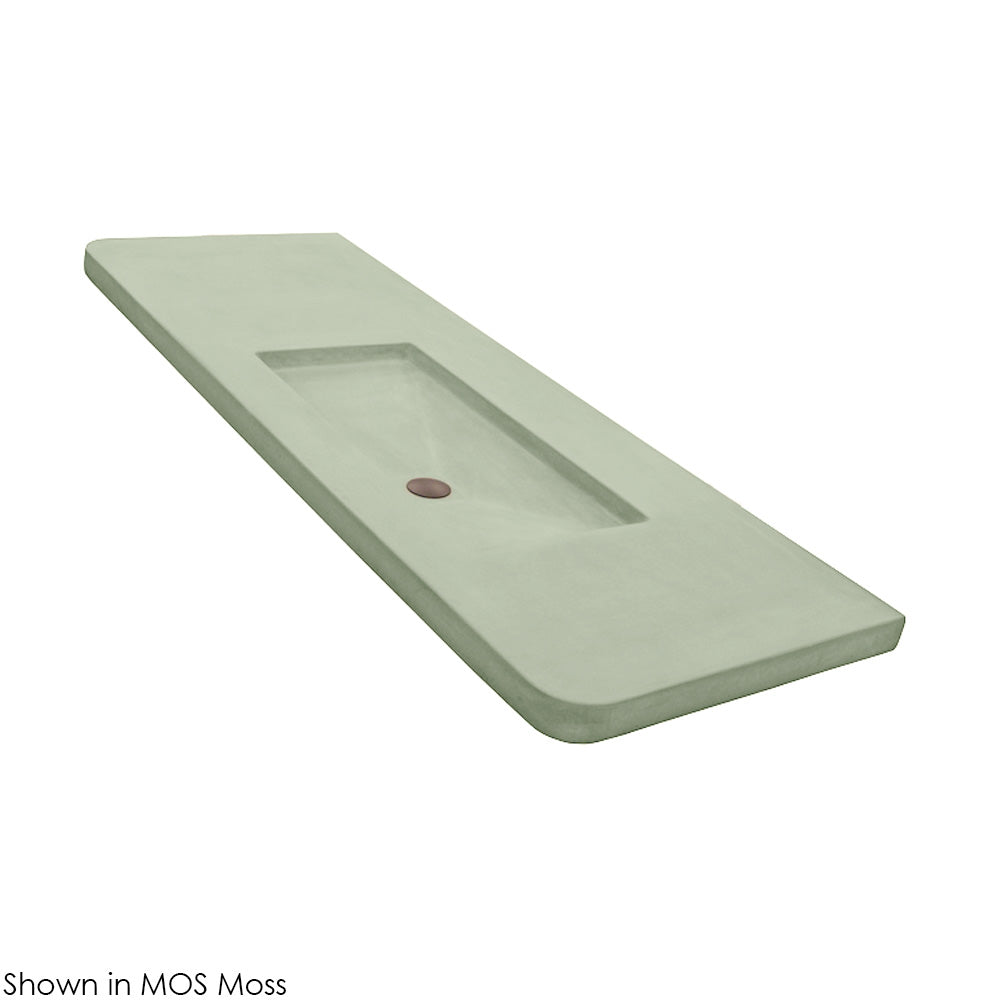 Lacava Newterra 66" Vanity Top Sink Made Of Concrete No Overflow by Lacava