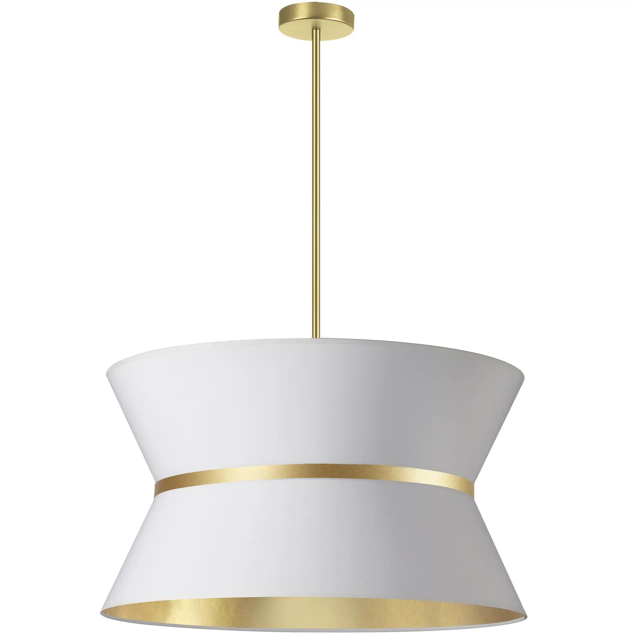 aged brass with gold ring white and gold shade pendants