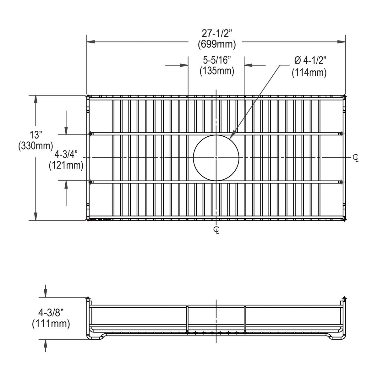 reversible bottom grid