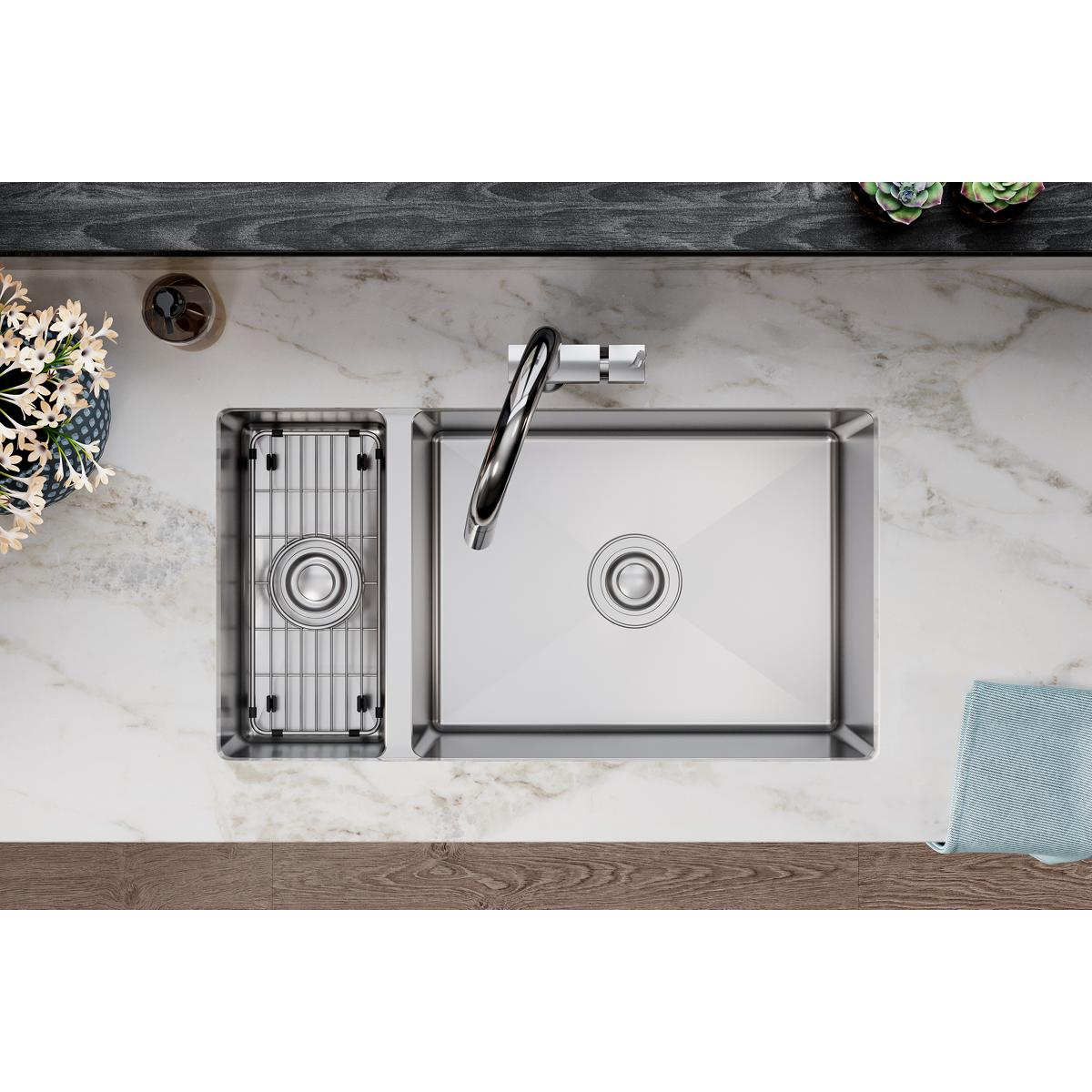 polished stainless steel bottom grid