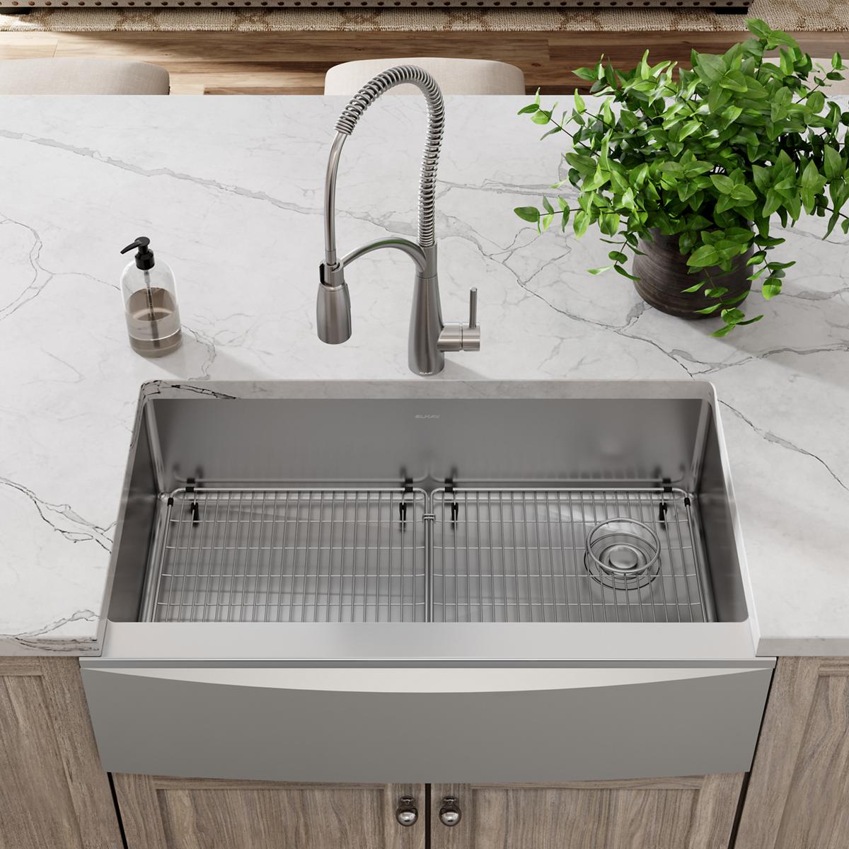 polished stainless steel bottom grid