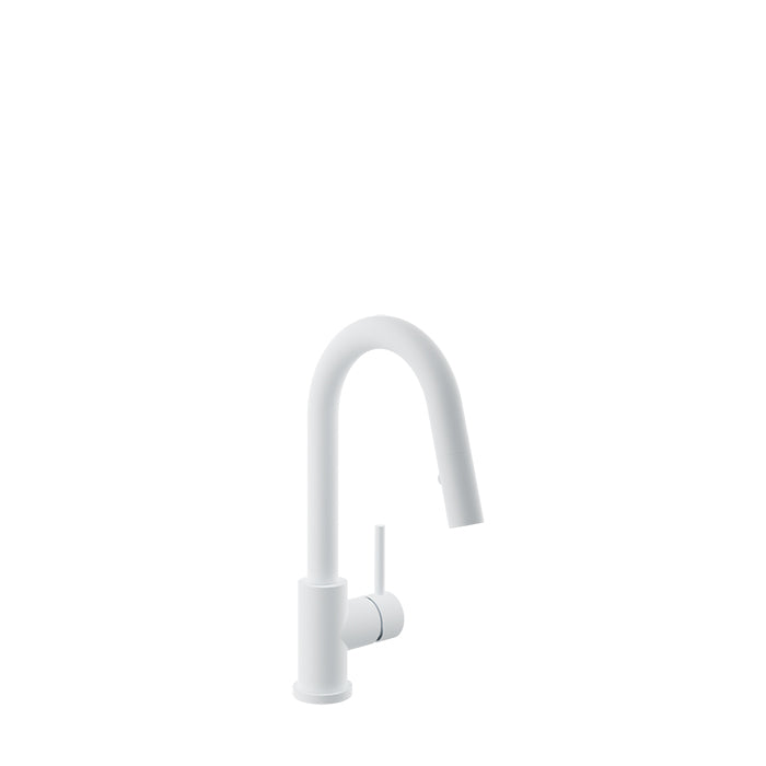 Baril Unick Single Hole Bar/Prep Kitchen Faucet with 2-Function Pull-Down Spray