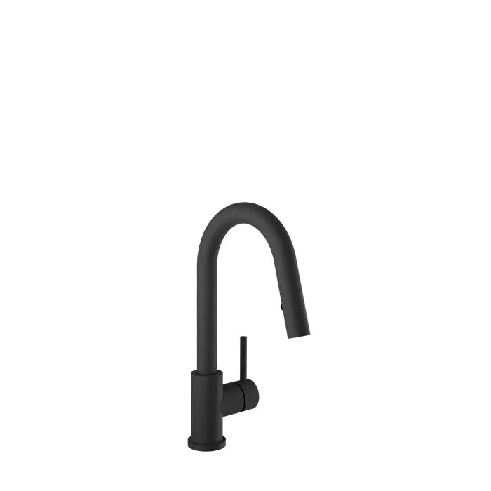 Baril Unick Single Hole Bar/Prep Kitchen Faucet with 2-Function Pull-Down Spray by Baril