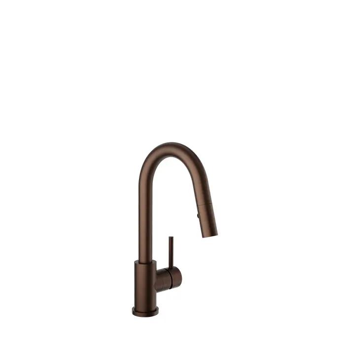 Baril Unick Single Hole Bar/Prep Kitchen Faucet with 2-Function Pull-Down Spray by Baril