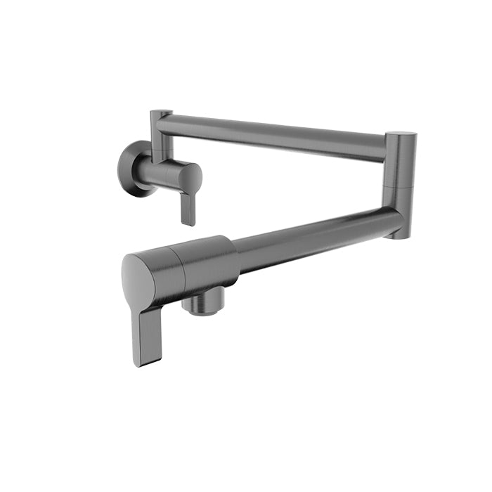 Baril Arte Single Hole Wall Mounted Pot Filler with Two Handles