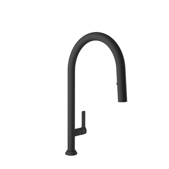 Baril Arte High Single Hole Kitchen Faucet with 2-Function Pull-Down Spray