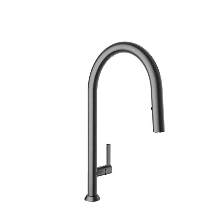 Baril Arte High Single Hole Kitchen Faucet with 2-Function Pull-Down Spray