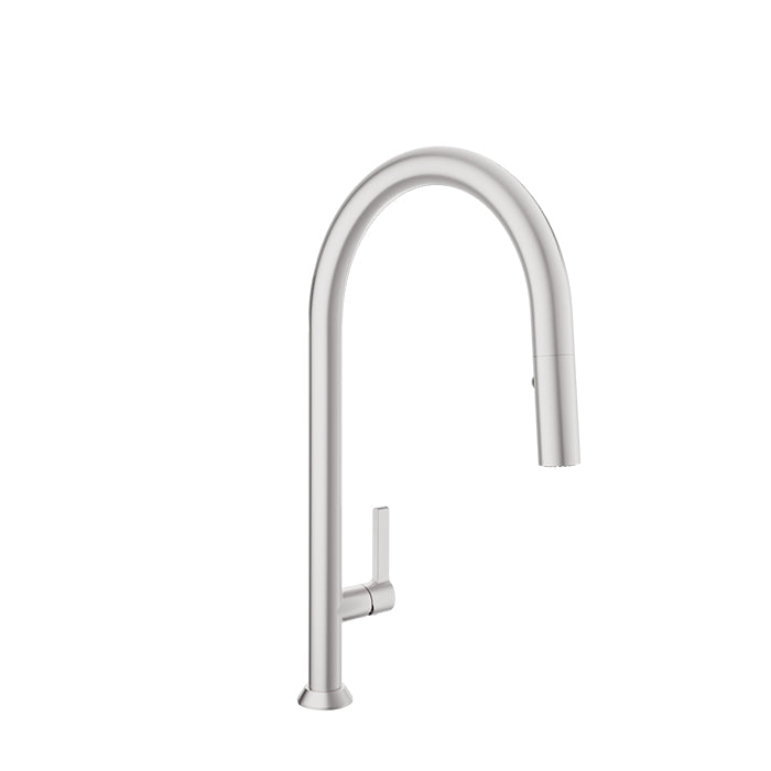 Baril Arte High Single Hole Kitchen Faucet with 2-Function Pull-Down Spray
