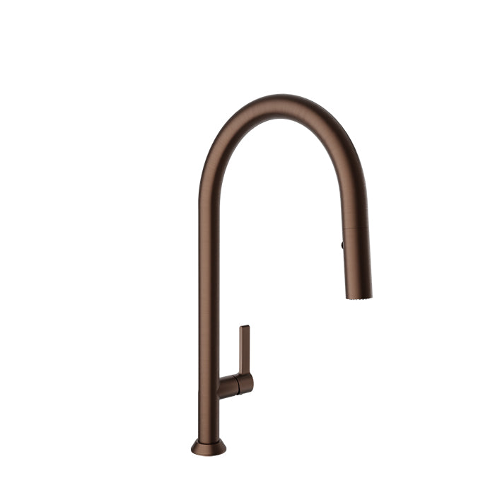 Baril Arte High Single Hole Kitchen Faucet with 2-Function Pull-Down Spray