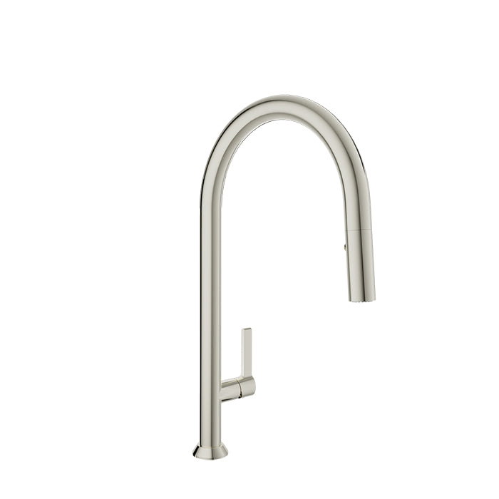 Baril Arte High Single Hole Kitchen Faucet with 2-Function Pull-Down Spray