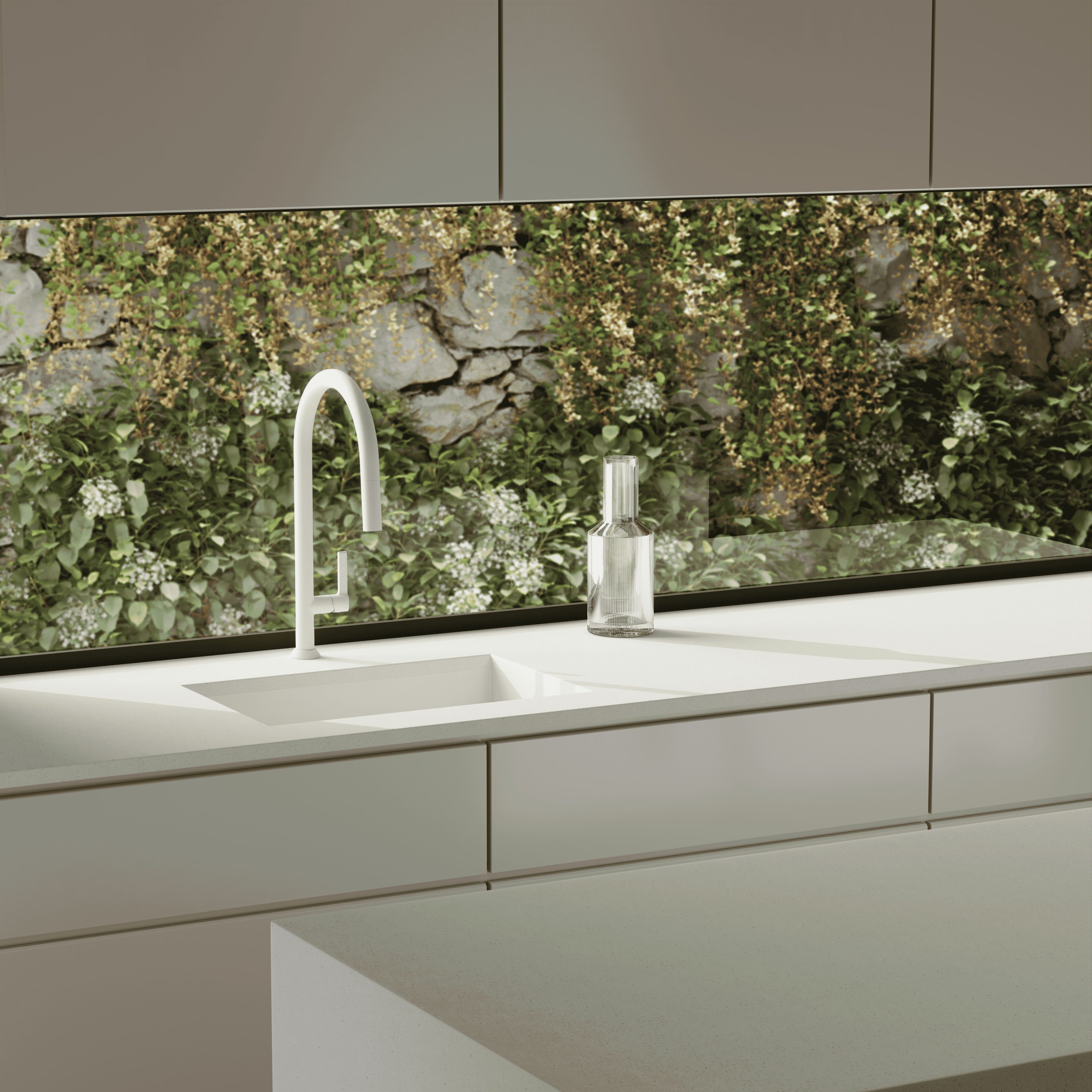 white kitchen faucet