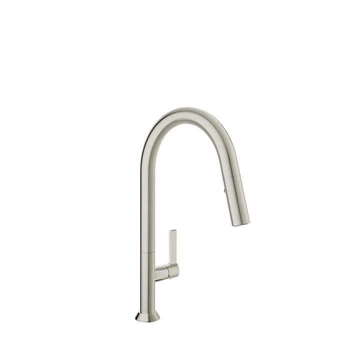 Baril Arte High Single Hole Kitchen Faucet with 2-Function Pull-Down Spray