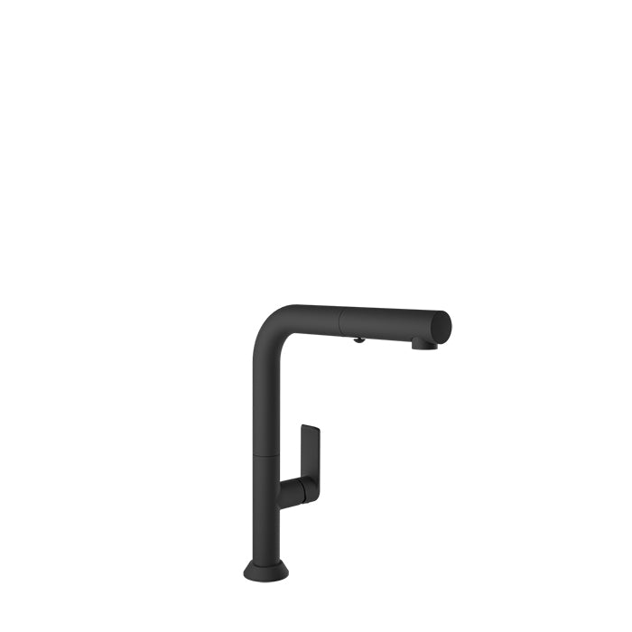 Baril Tube Single Hole Kitchen Faucet with 2-Function Pull-Out Spray