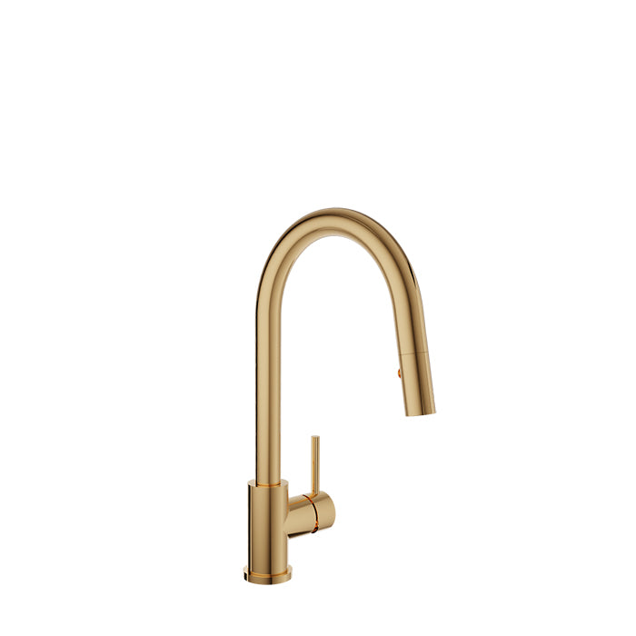 Baril Unick Modern Single Hole Kitchen Faucet with Single Lever and 2-Function Pull-Down Spray