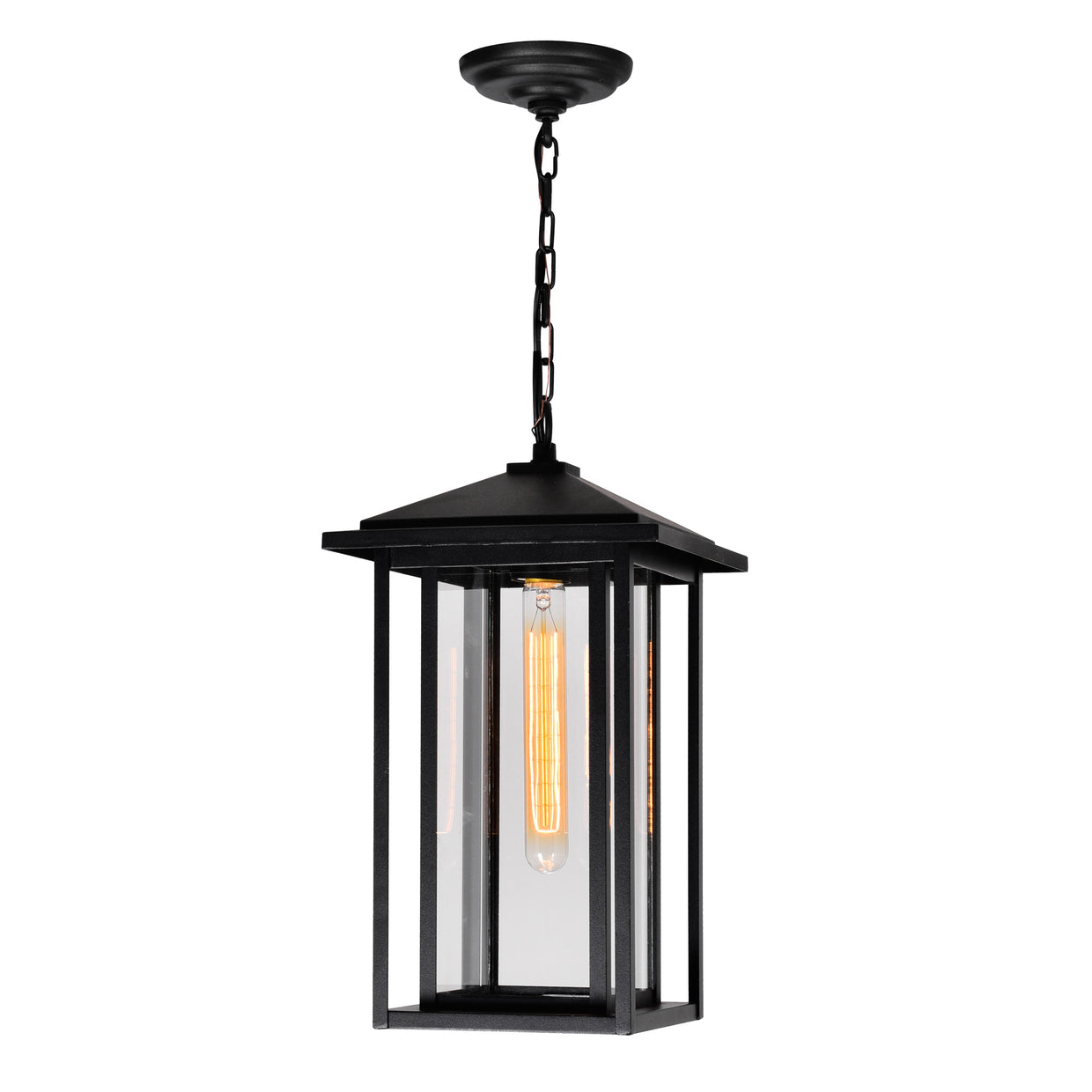 black outdoor light