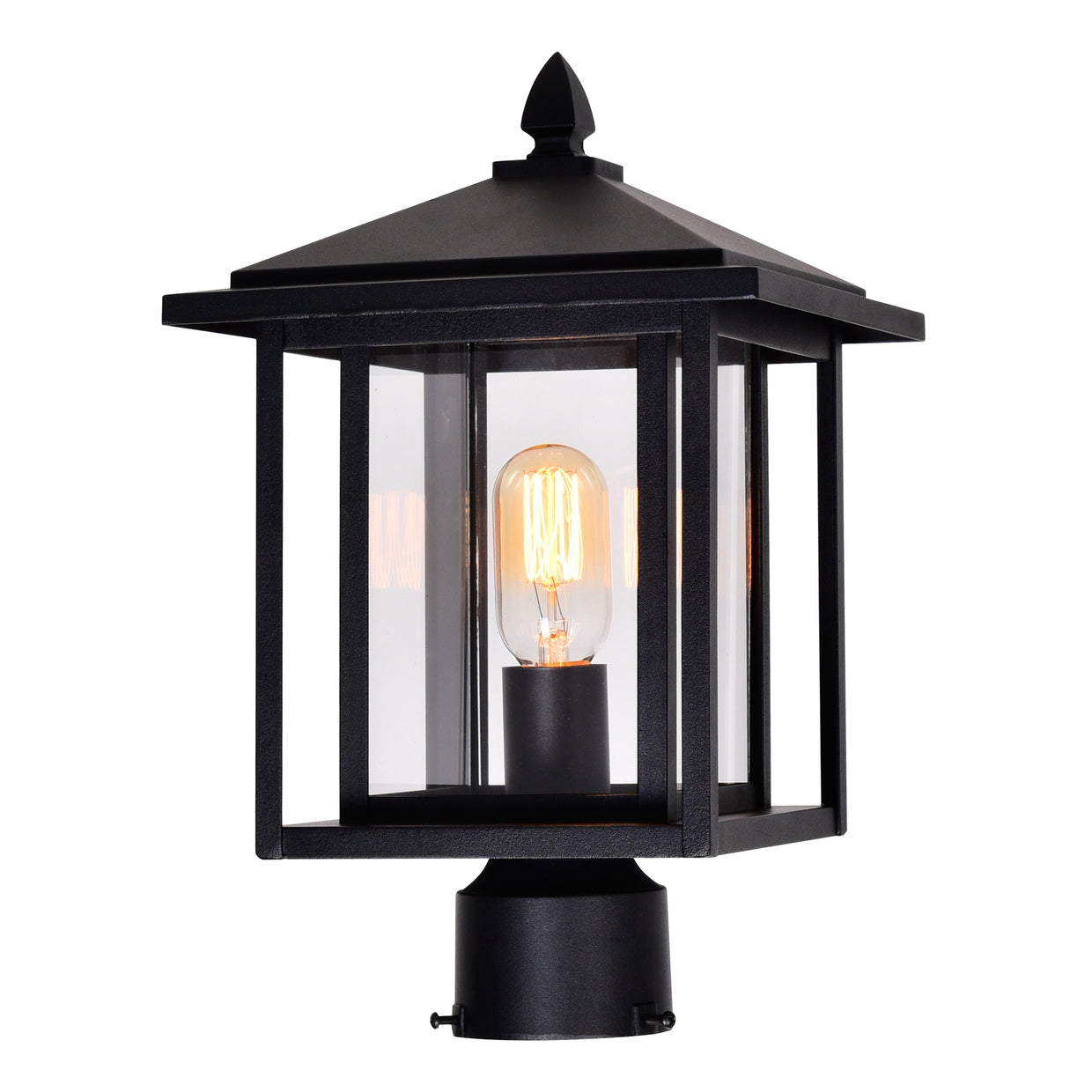 black outdoor light