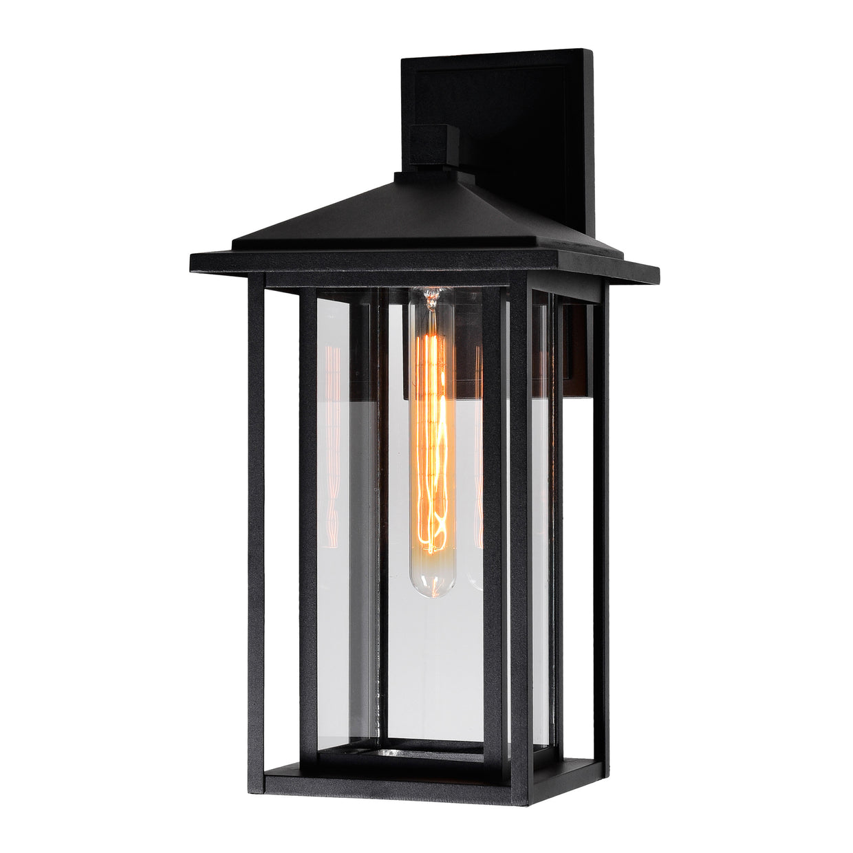 black outdoor light