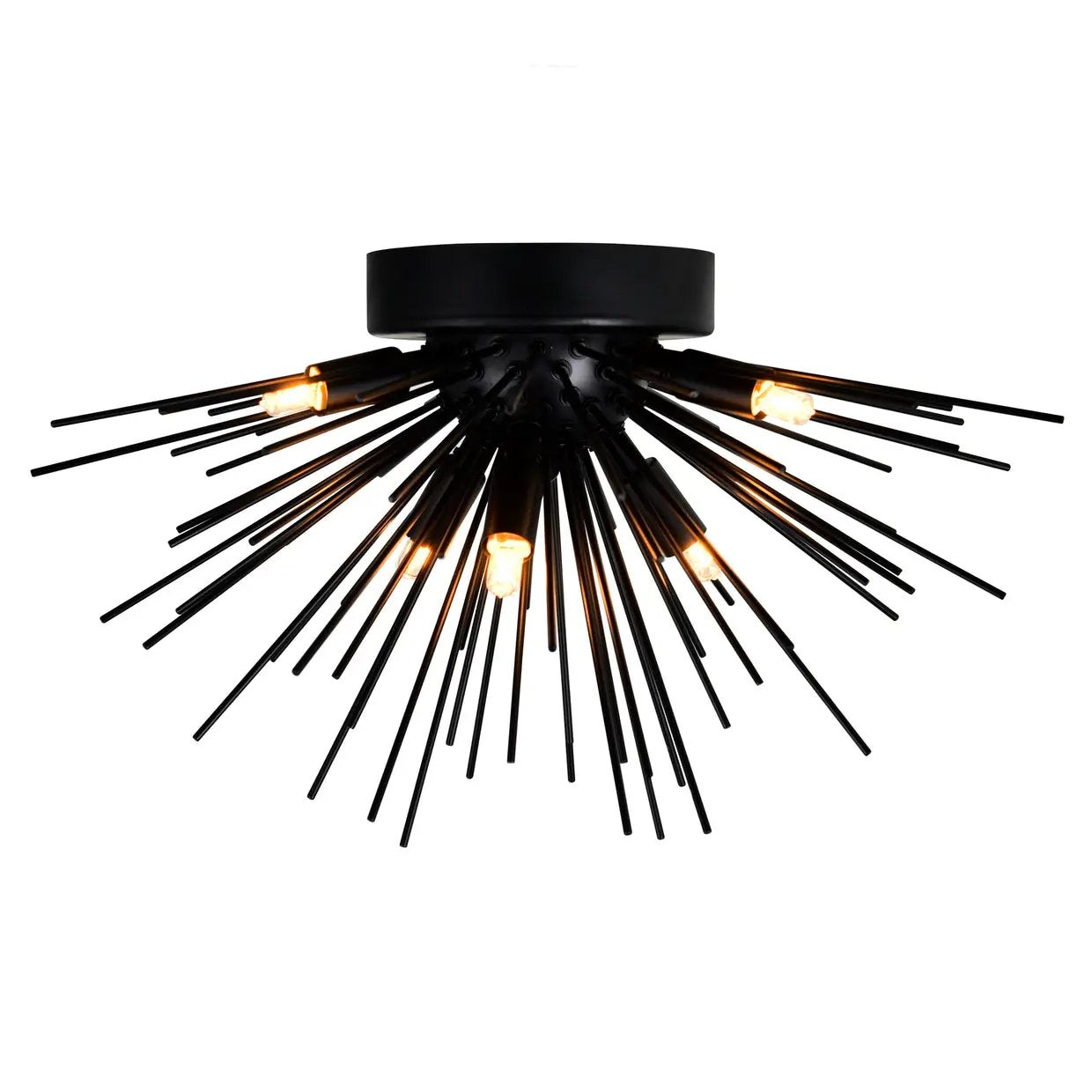 black flush mount light