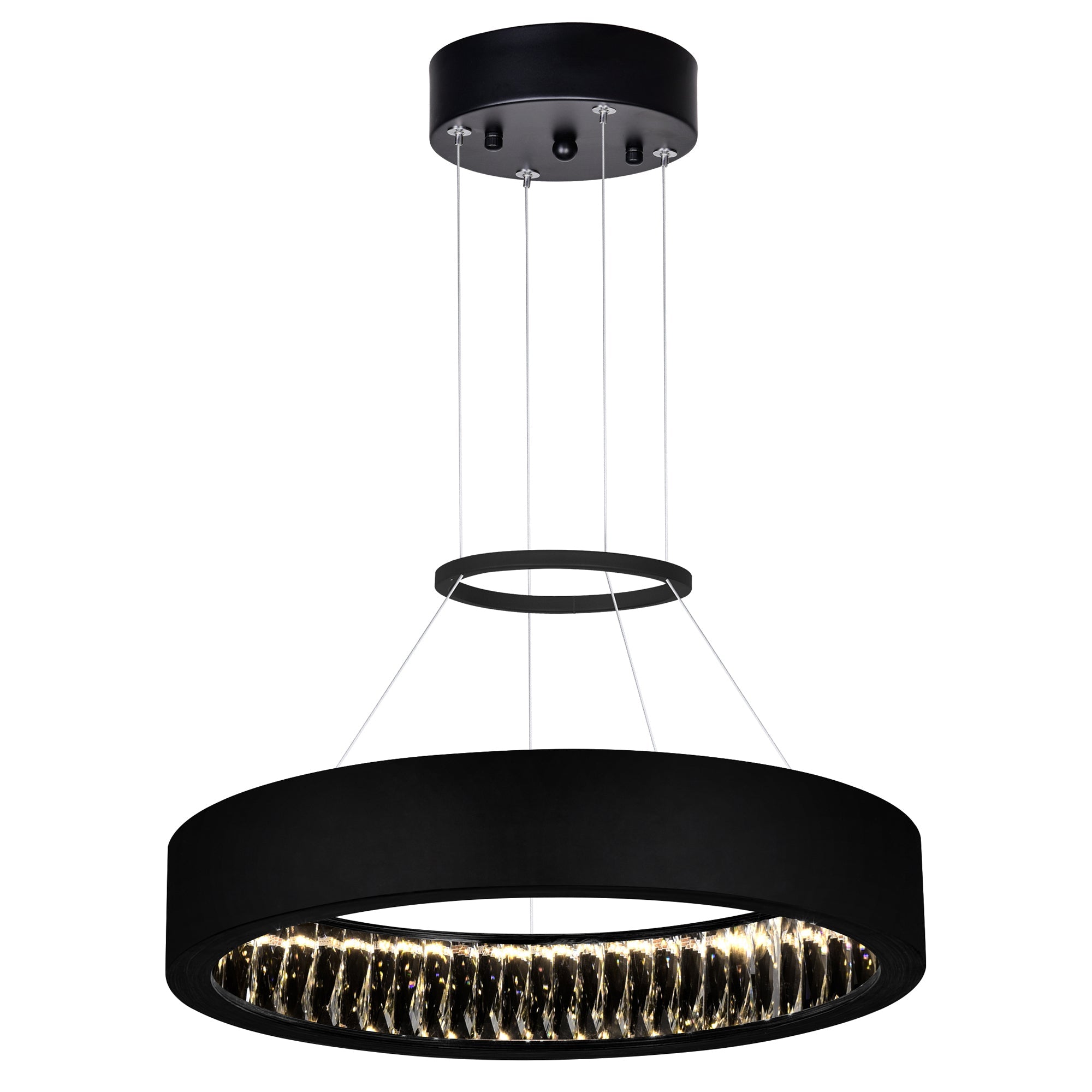 matte black chandelier