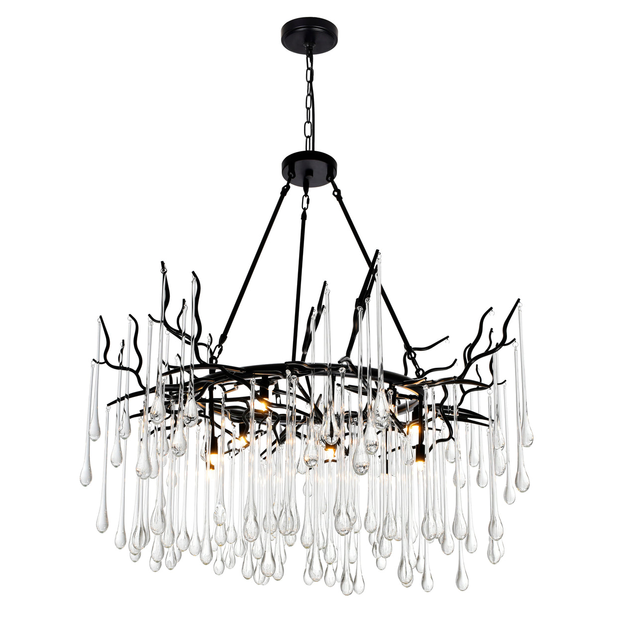 black chandelier