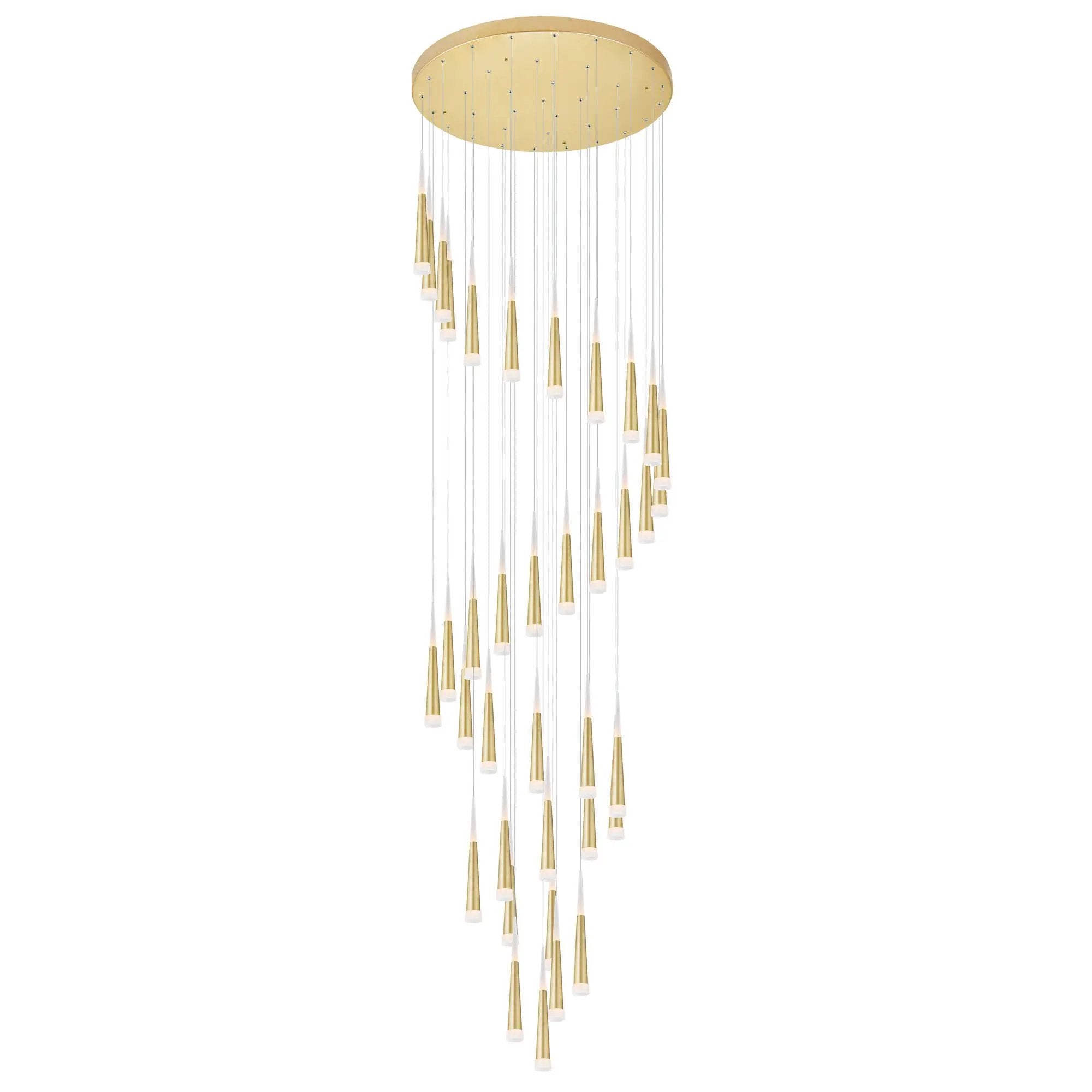 satin gold pendant
