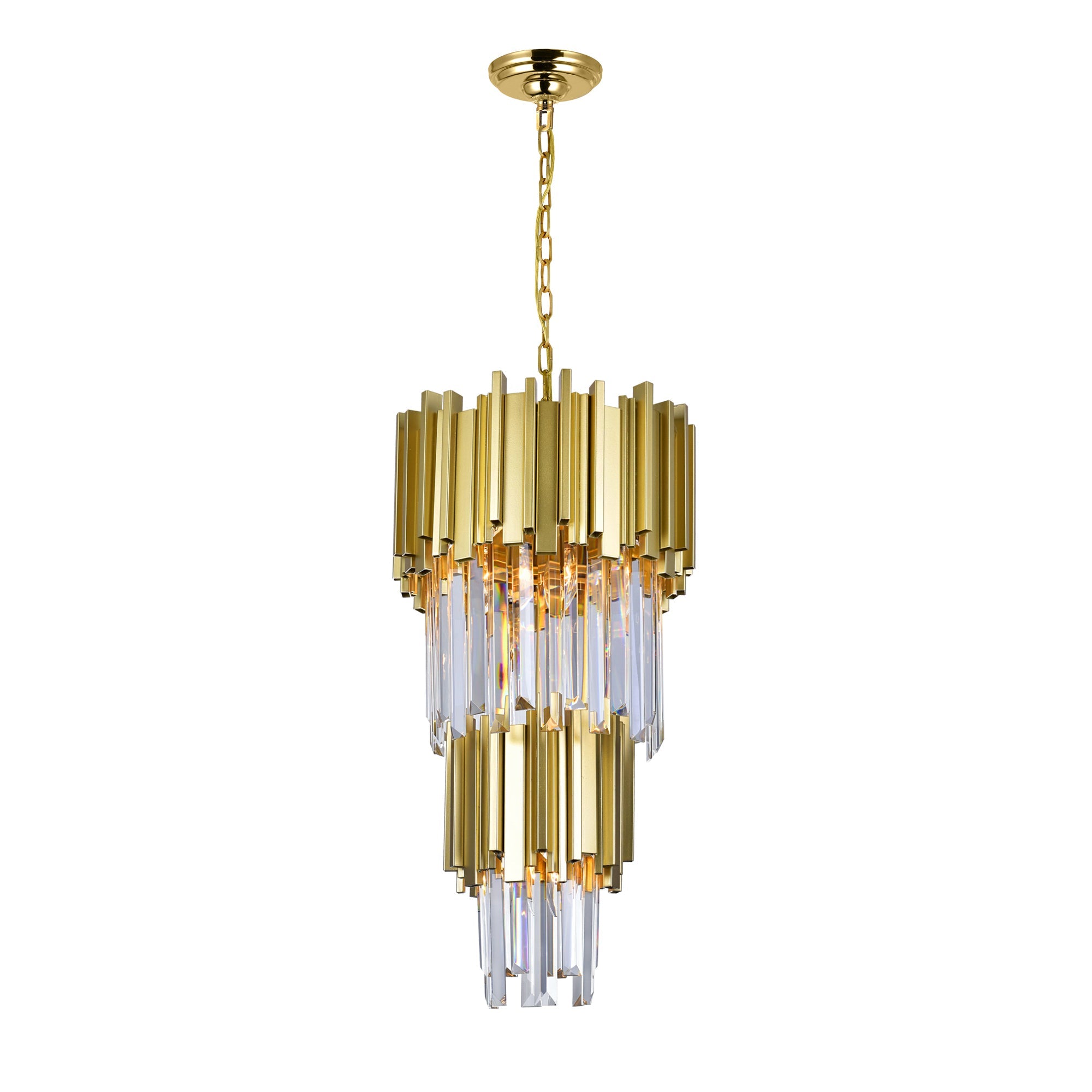 medallion gold chandelier