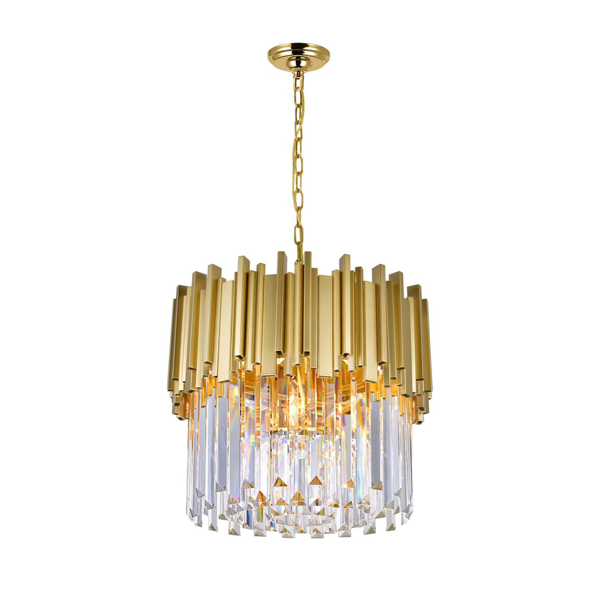 medallion gold chandelier