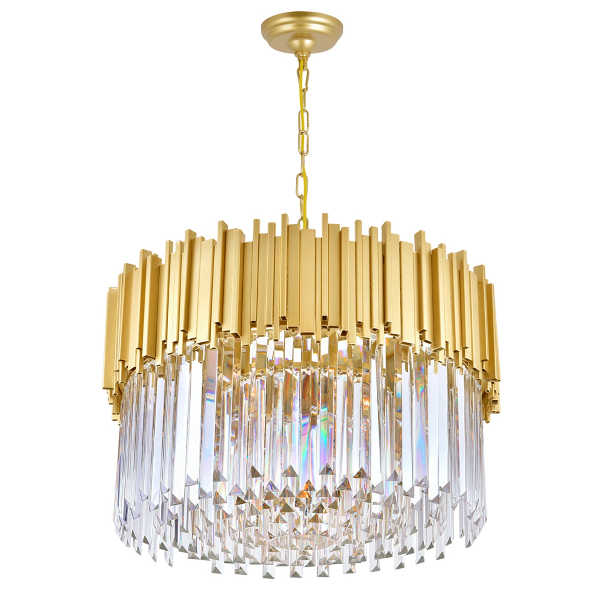medallion gold chandelier