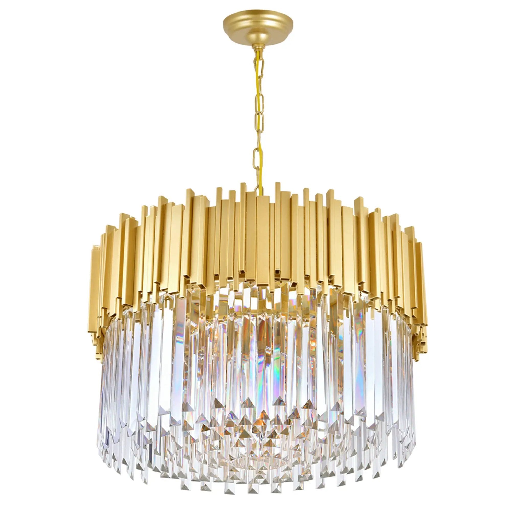 medallion gold chandelier