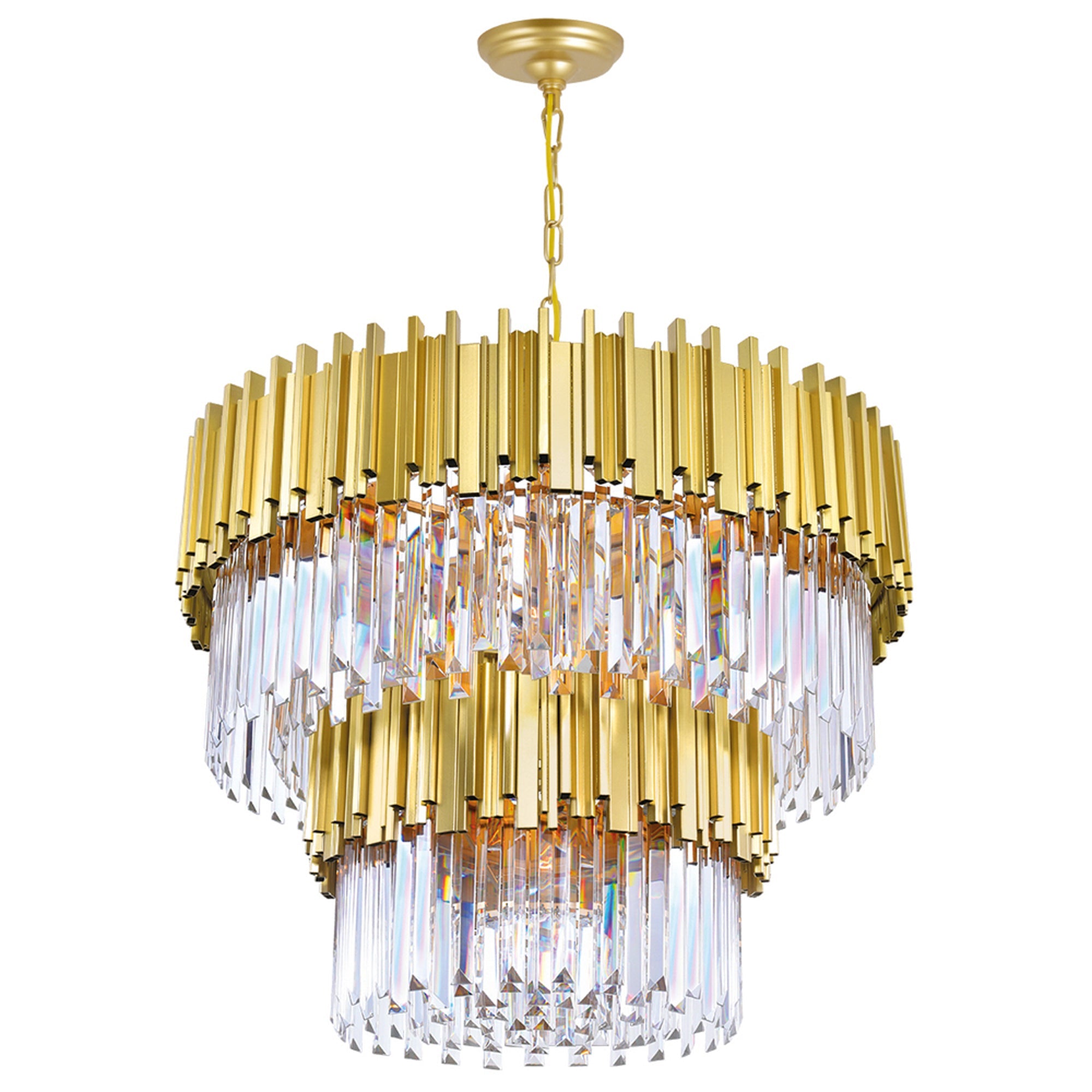 medallion gold chandelier