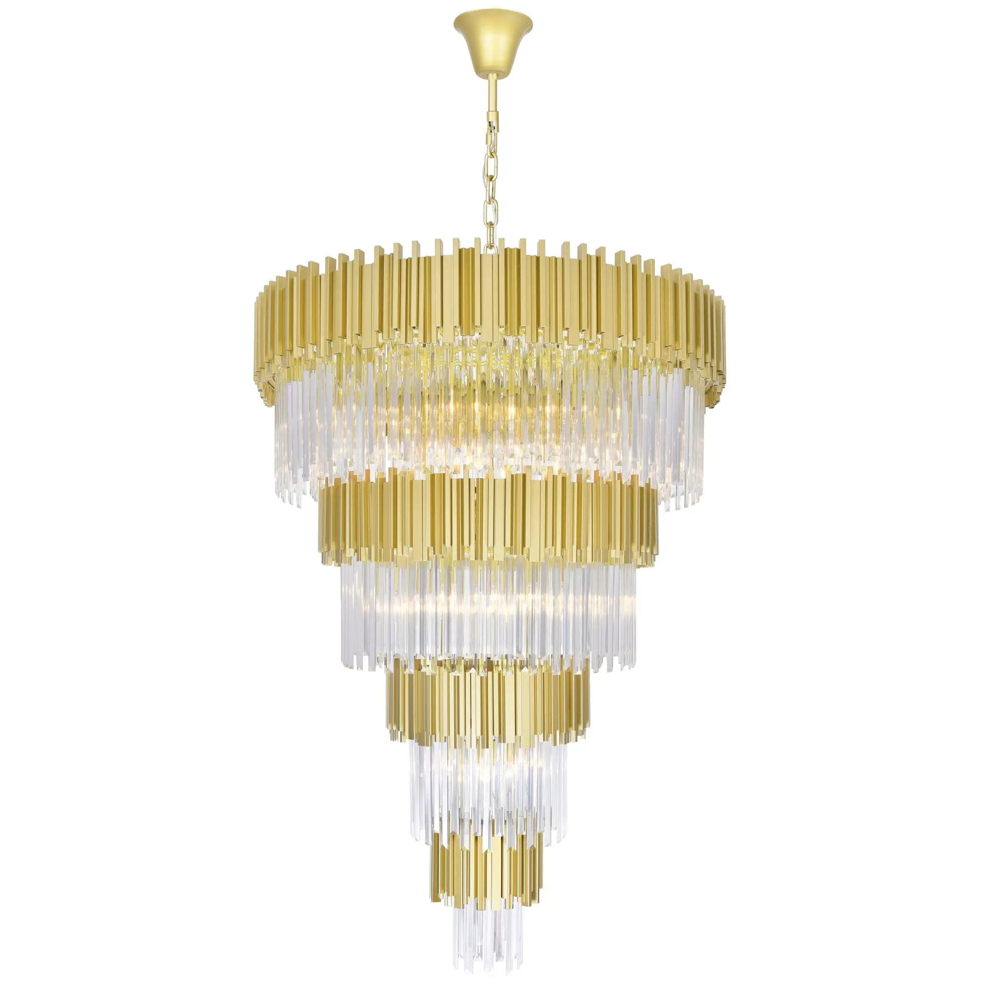 medallion gold chandelier
