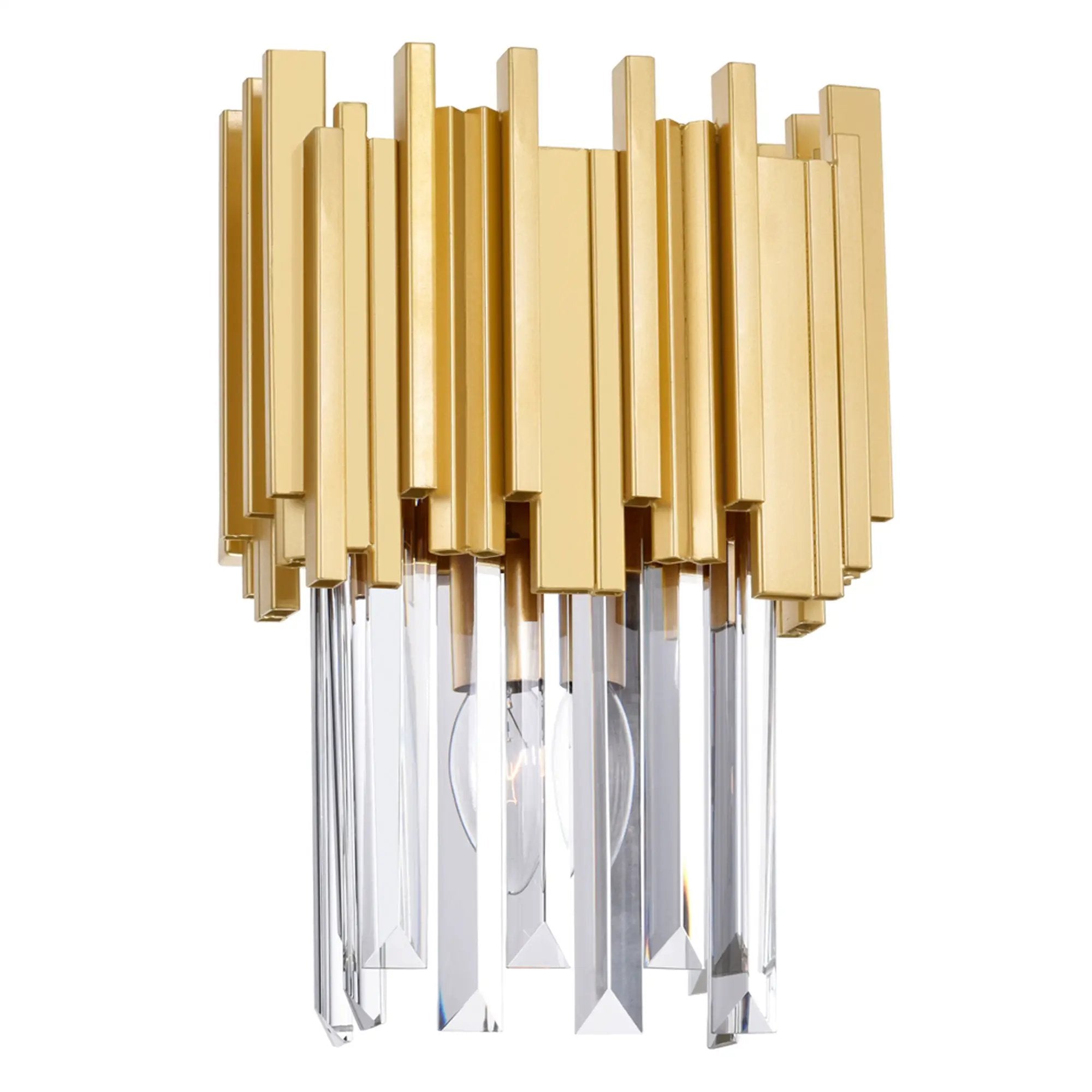 medallion gold wall light