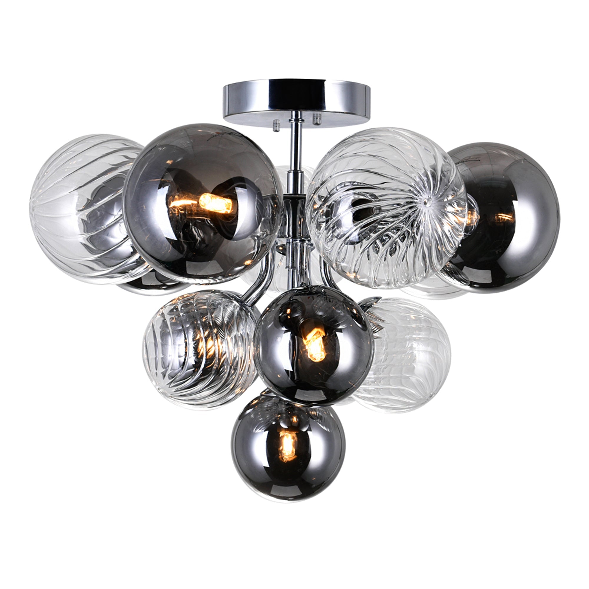 chrome flush mount light