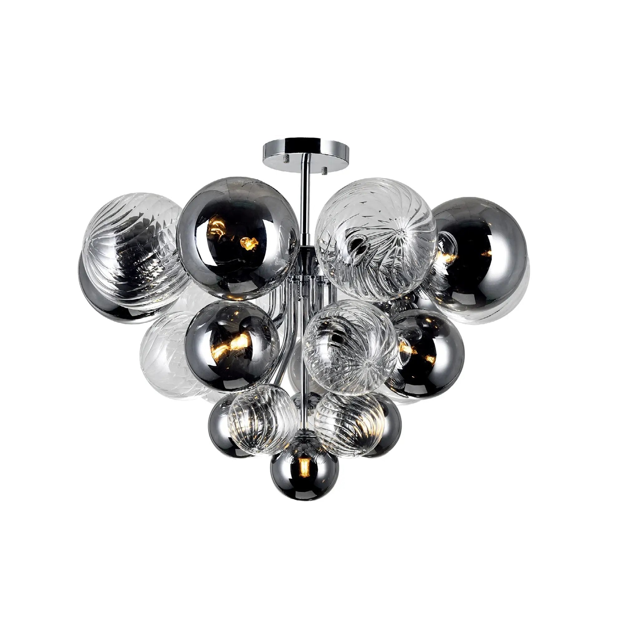 chrome flush mount light