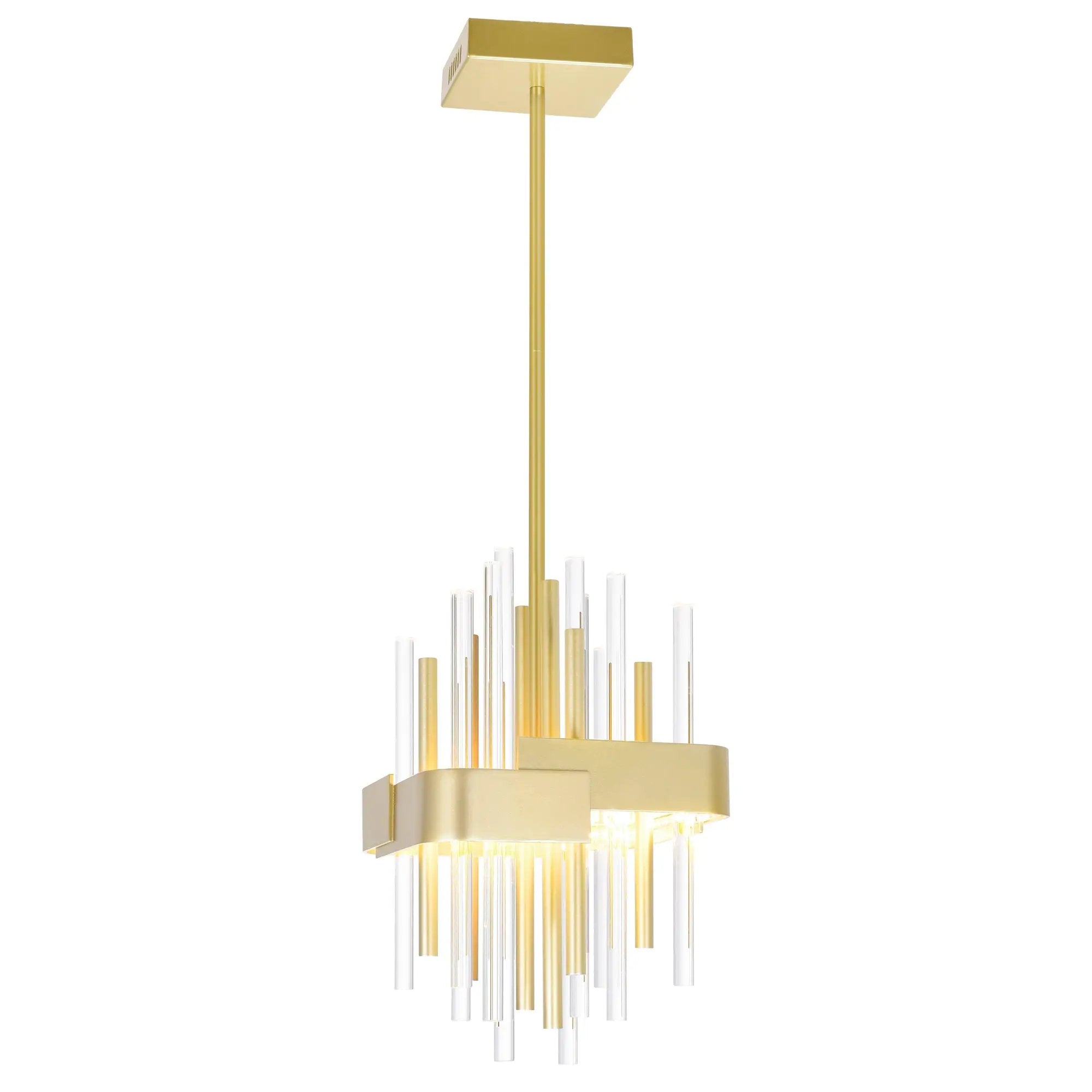 satin gold pendant